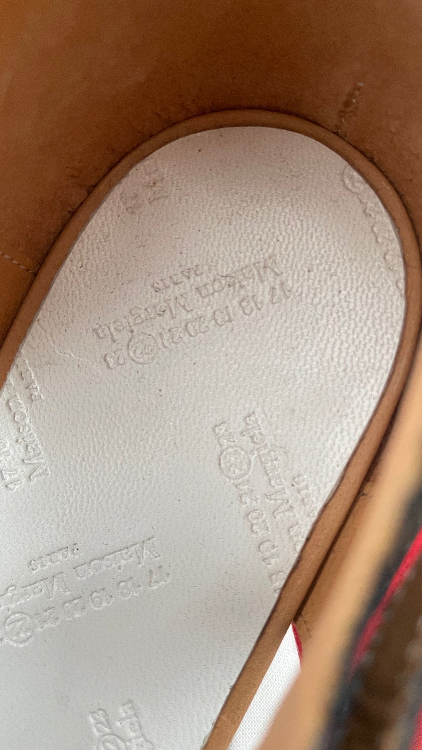 MAISON MARGIELA Women’s Black Leather Lace-Up Open Shoes (Euro Size 41) U.K. 8