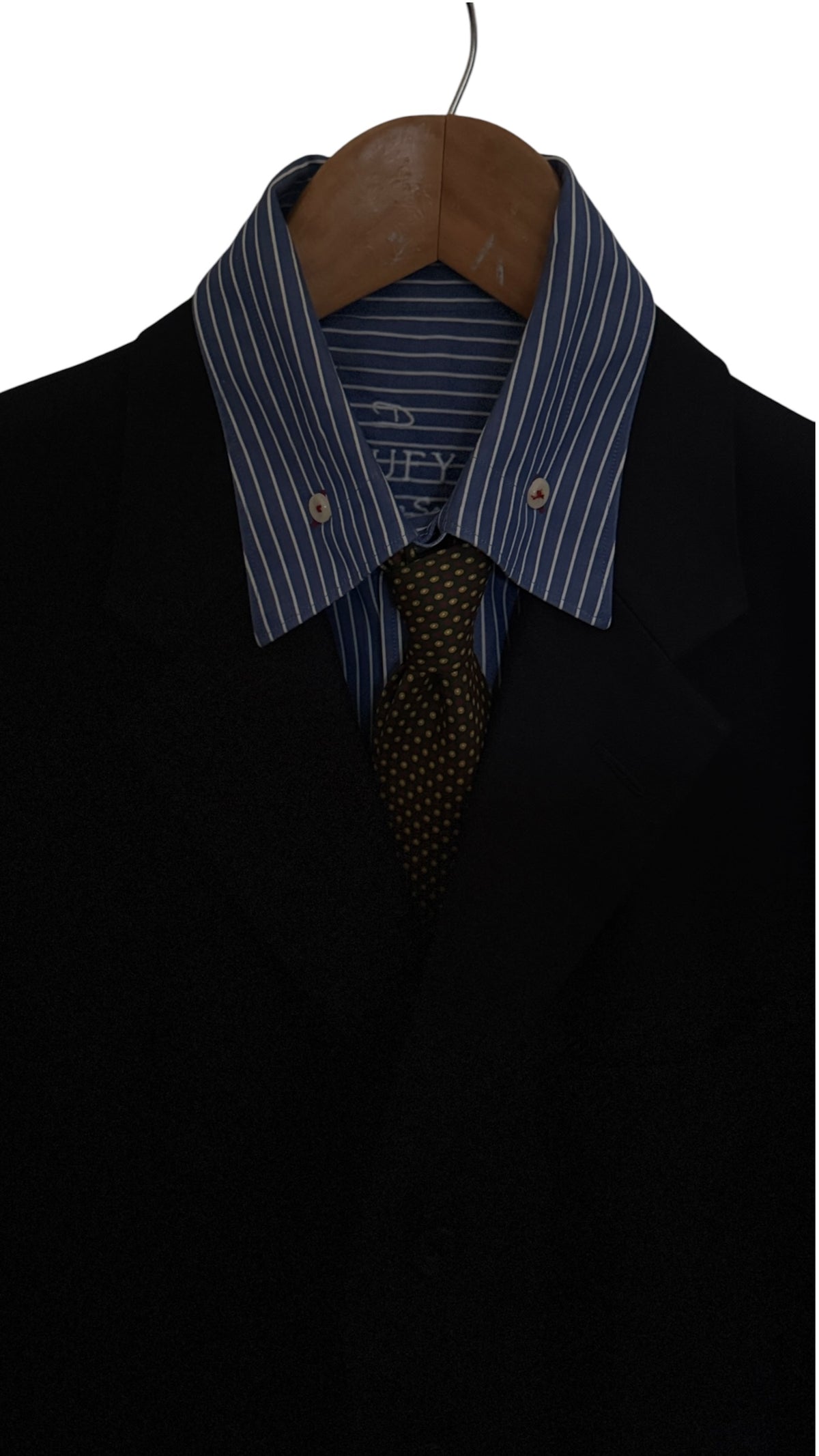 ETRO vintage dark green geometric dots silk tie.