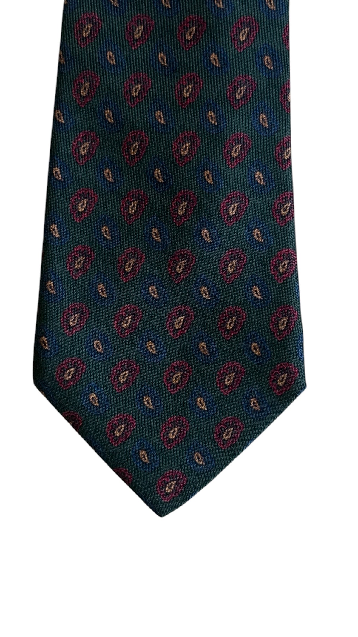LONDON HOUSE by Rubinacci Vintage Printed Wool Tie.