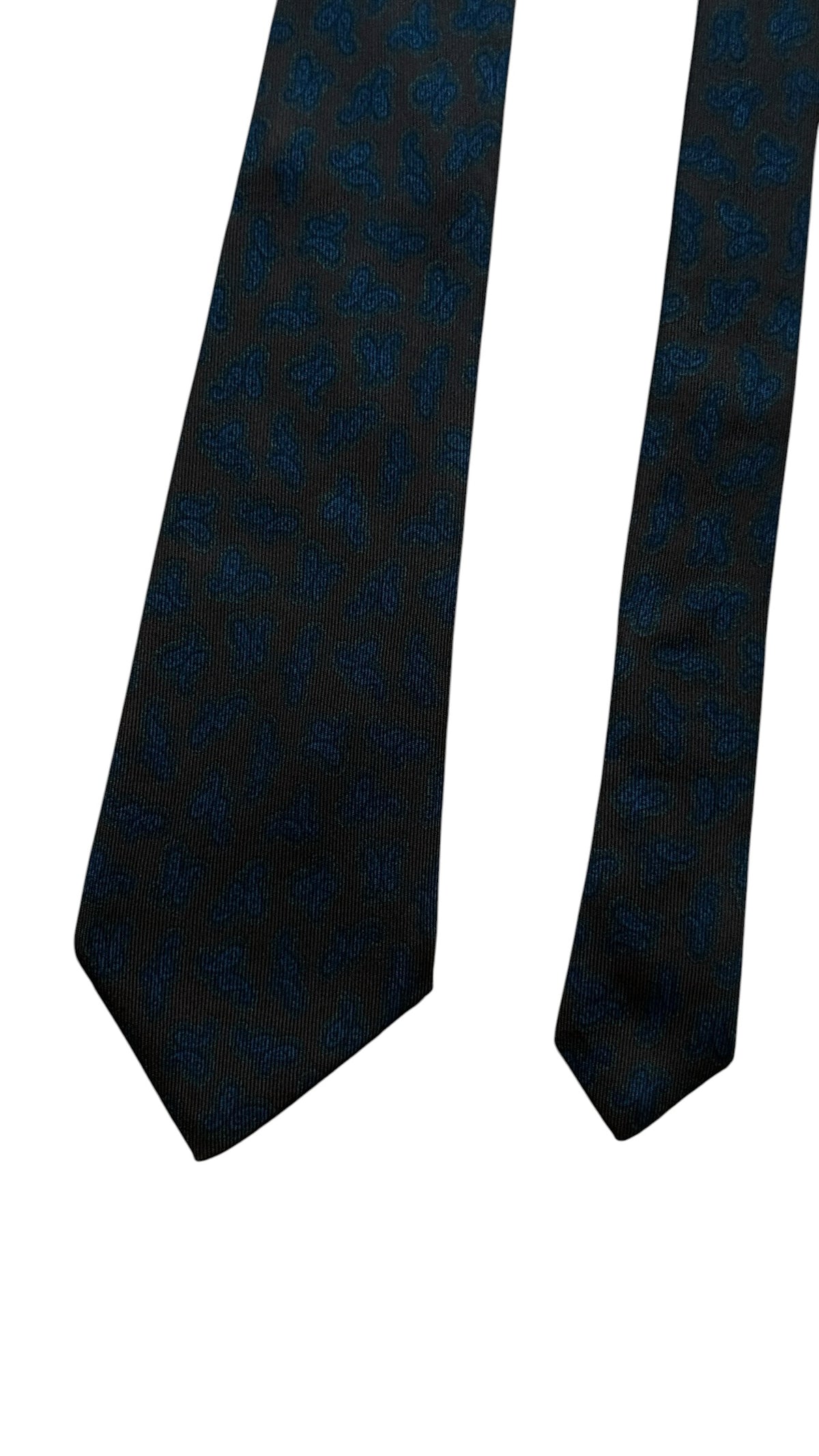 LONDON HOUSE Vintage Printed Paisley Wool Tie. Rucinacci