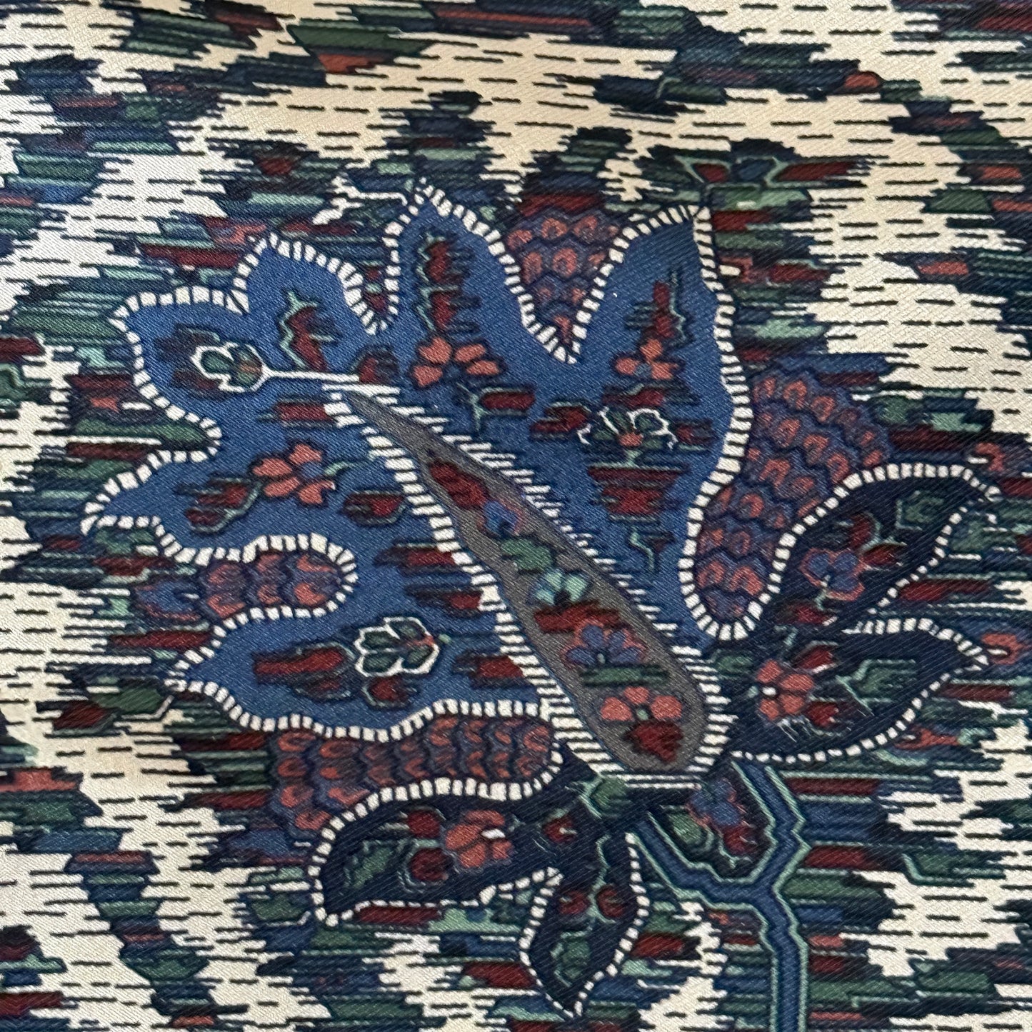 LIBERTY Vintage Purple Blue Floral Silk Neckerchief Scarf (69 cm by 68 cm) hand rolled hem