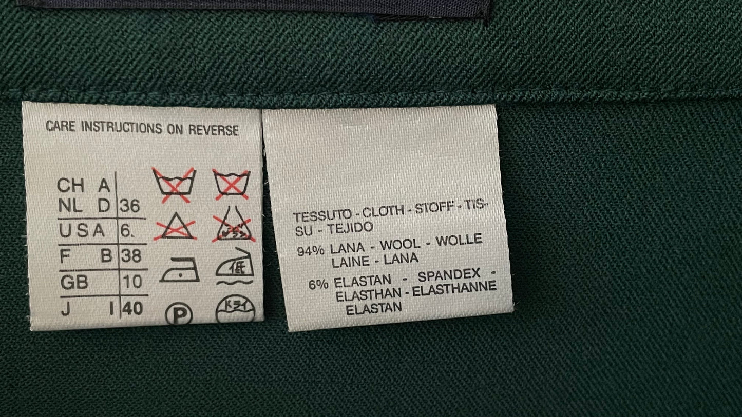 Weekend by MAX MARA Vintage Dark Green Wool Skirt. (Women’s Size 8/10)