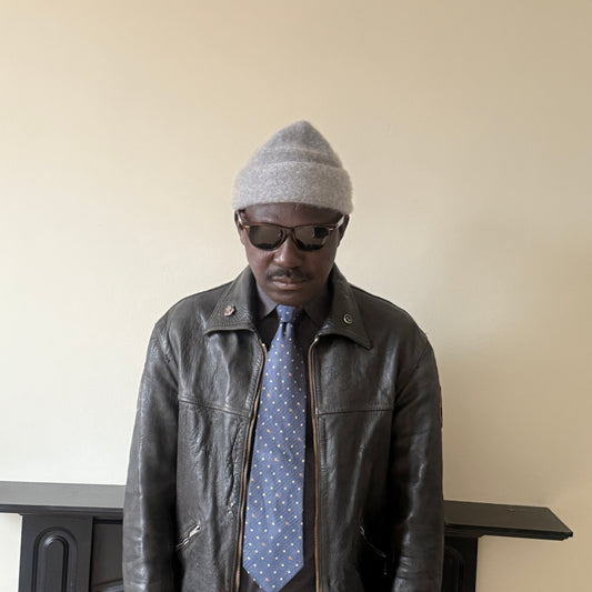 BURBERRY Vintage Navy Blue Geometric/Logos Silk Tie (9.8 cm by 149 cm) Normal Front Size