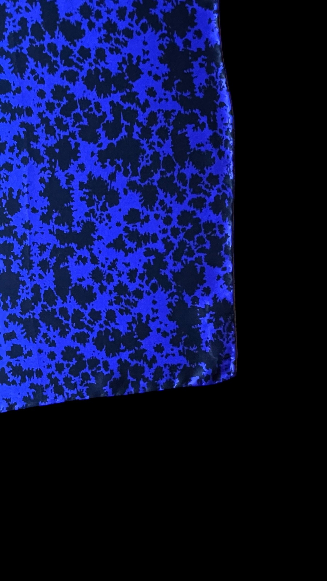 MEMPHIS MILANO Vintage Bright Dark-Purple Crepe Silk Tie/Pocket Square Set (Skinny Square  Front Size 5.2 cm)