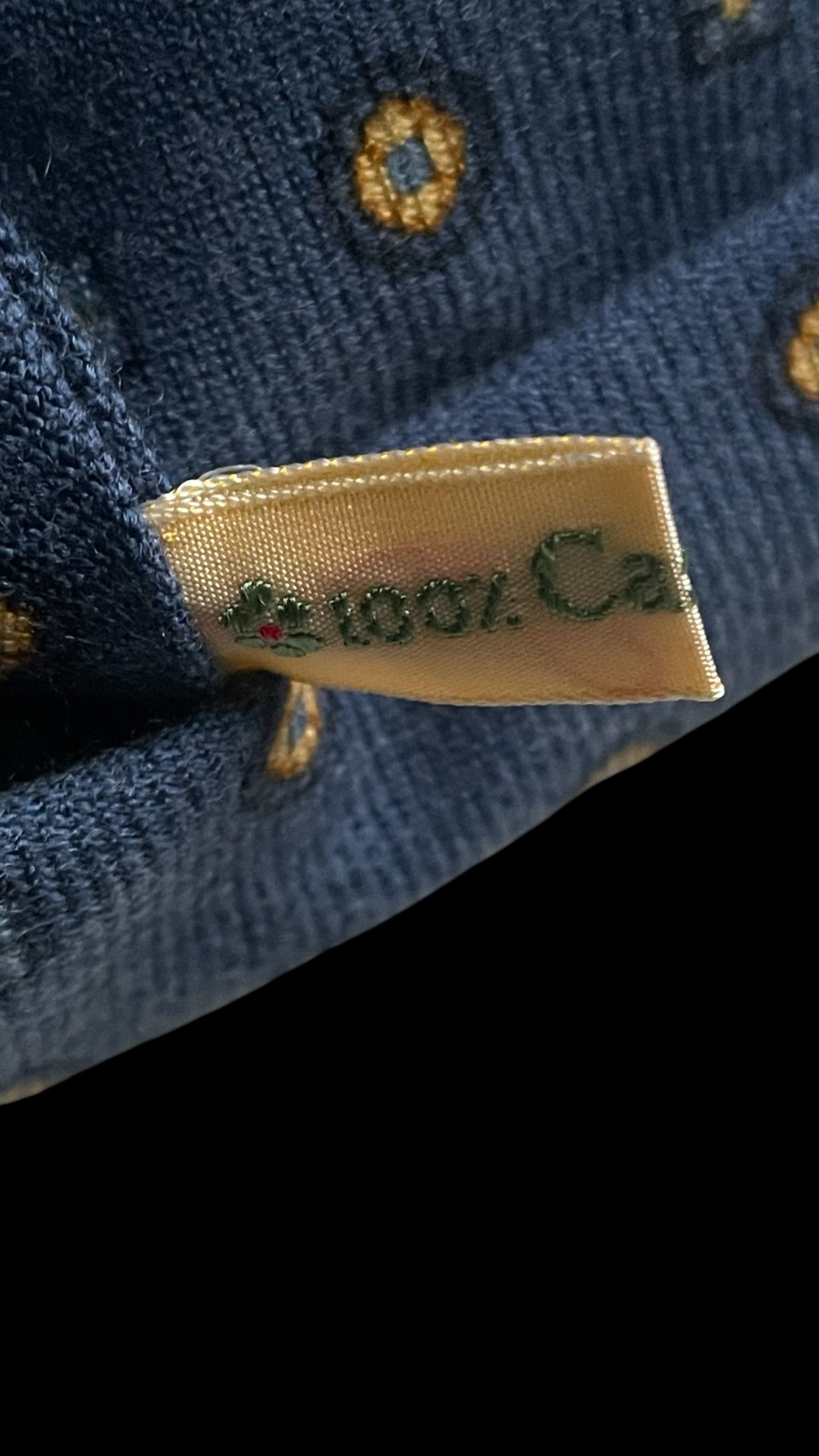 KITON Vintage 7-Fold Blue Dots Cashmere Tie(11 cm by 156 cm) Longer length