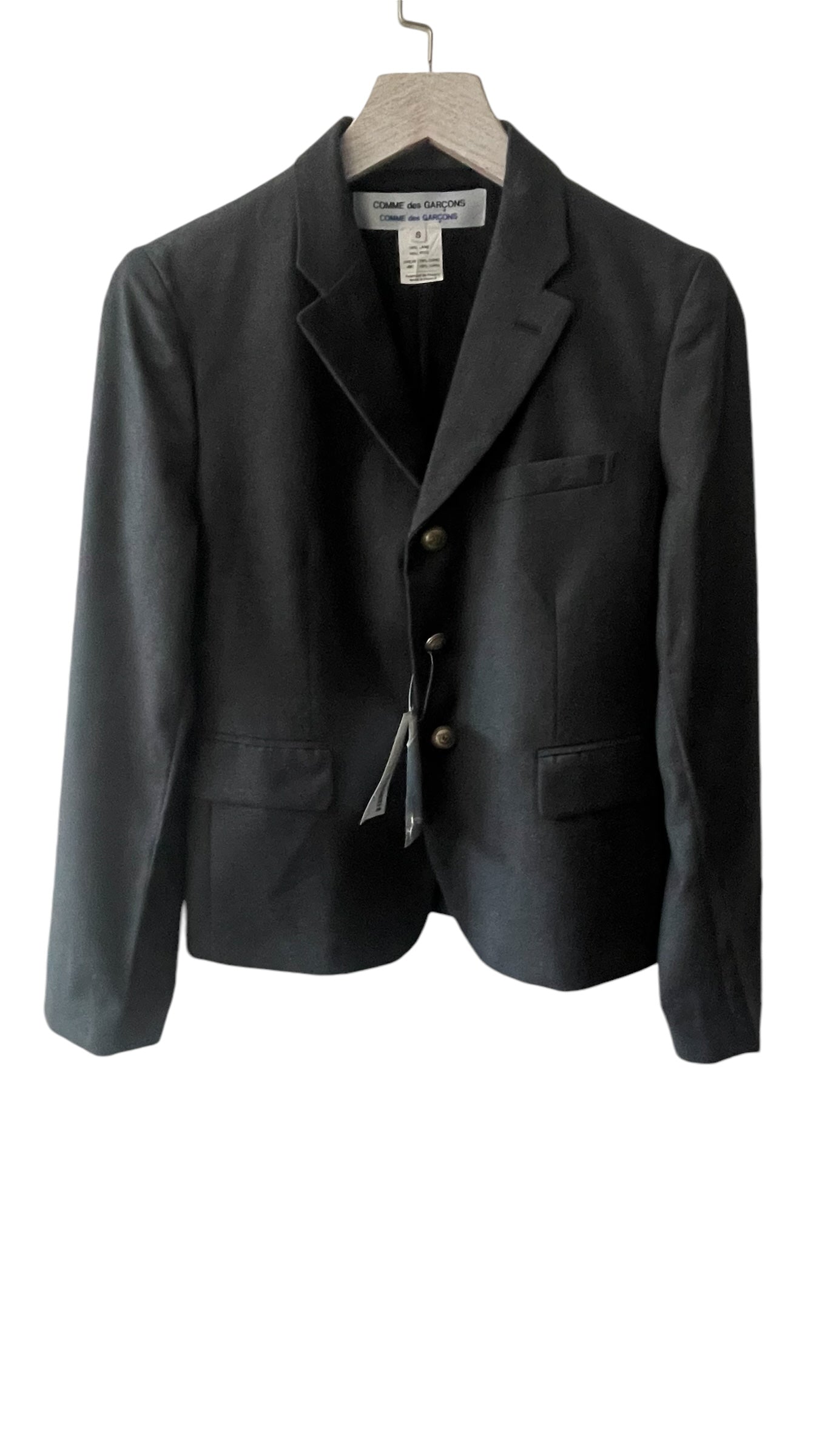 CdG Grey Soft Lightweight Wool Single Breasted Jacket. (Women’s Size S)