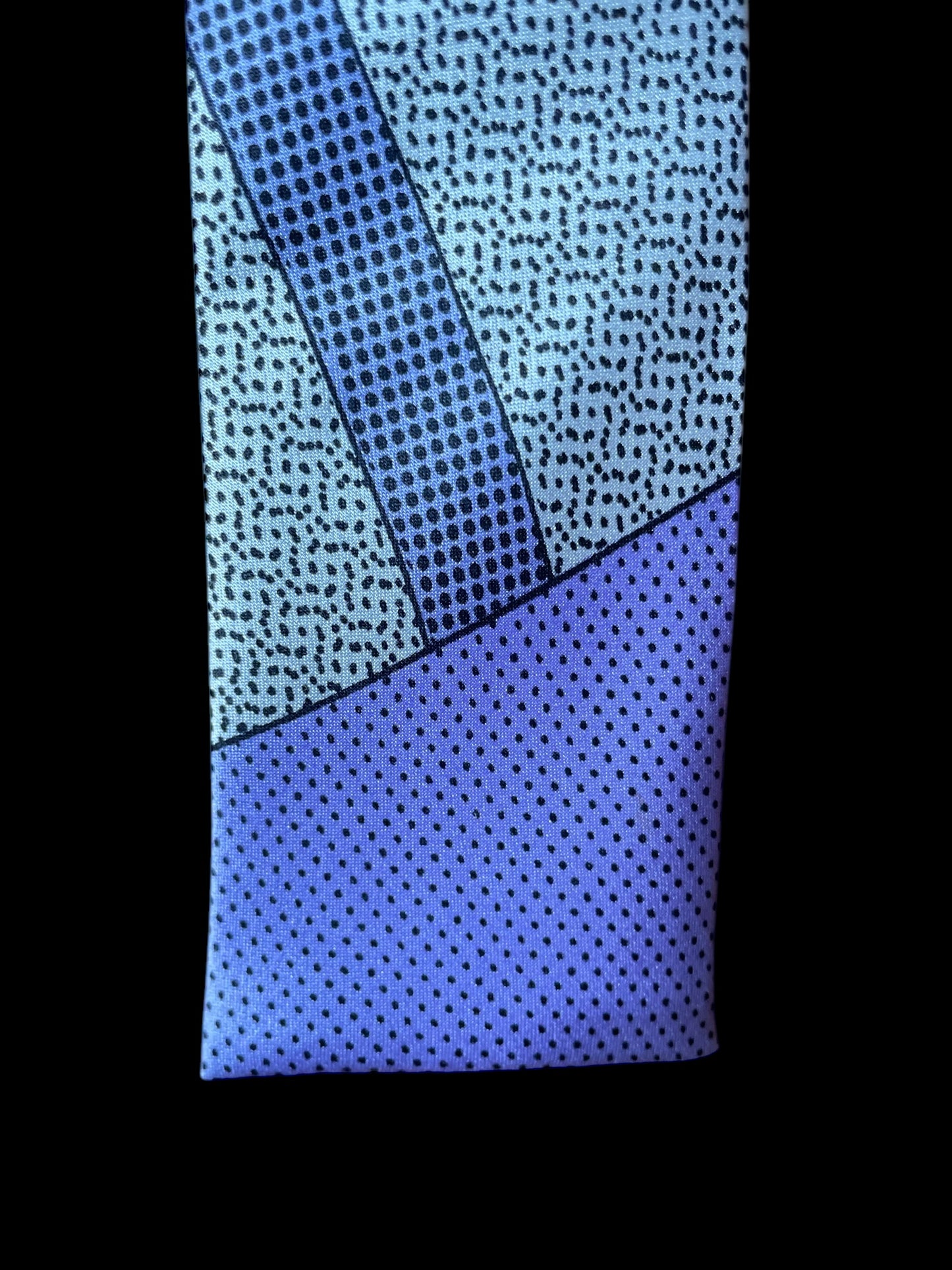 MEMPHIS MILANO Vintage Light Purple Crepe Silk Tie (Skinny Square Front Size 5.2 cm)