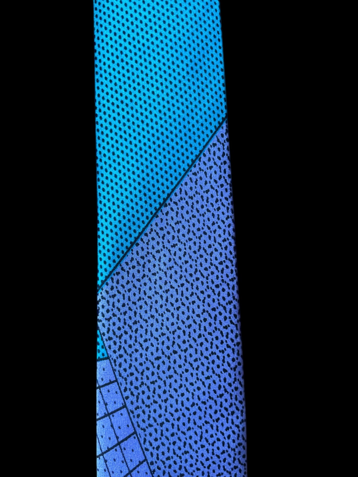 MEMPHIS MILANO Vintage Light Purple Crepe Silk Tie (Skinny Square Front Size 5.2 cm)