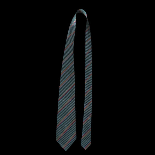 ETRO Vintage Green Stripes Silk Tie (9.2 cm by 150 cm)