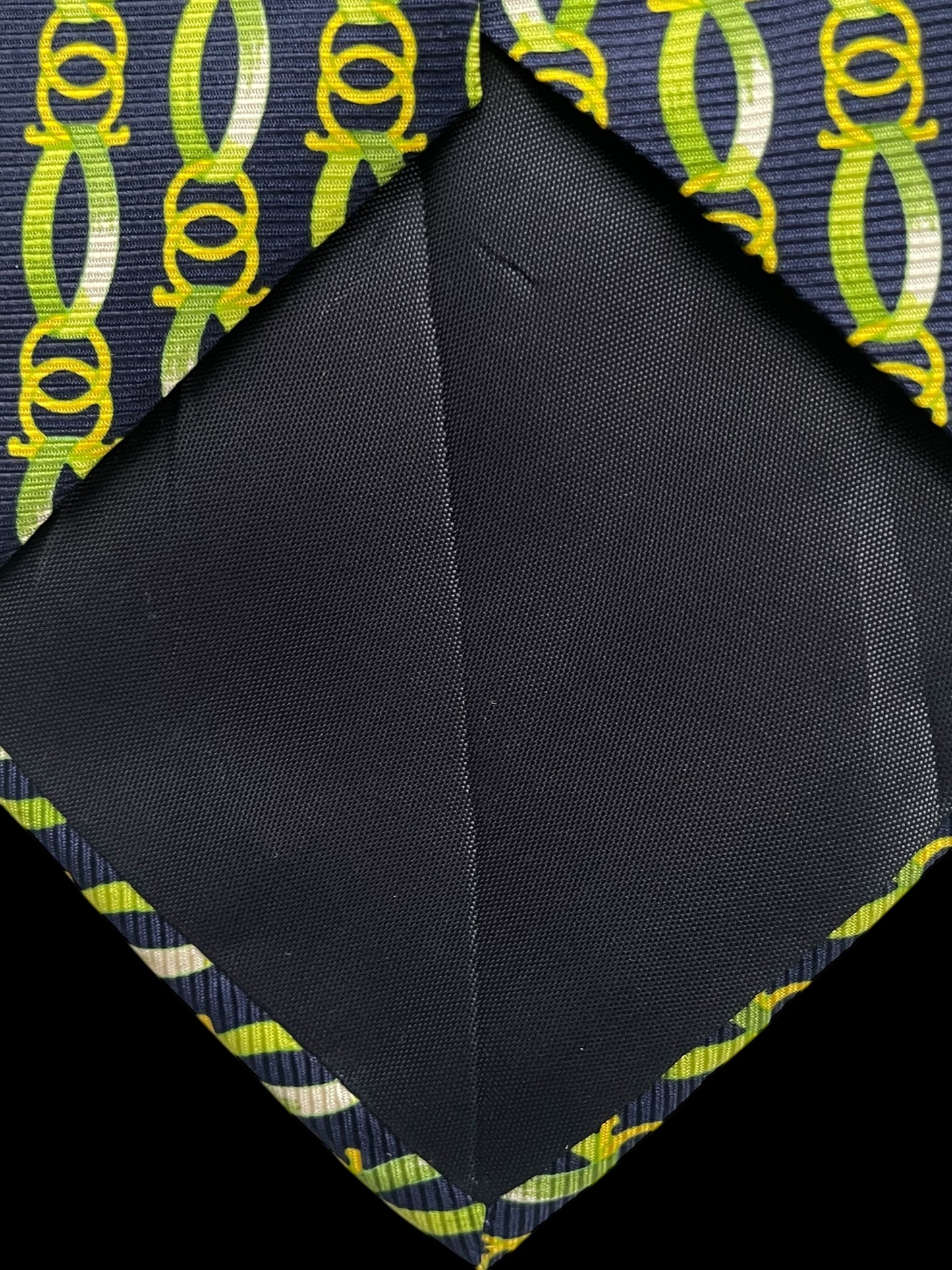 MODILIANI Vintage Navy Blue Equestrian Silk Tie (9.8 cm by 149 cm) Normal Front Size