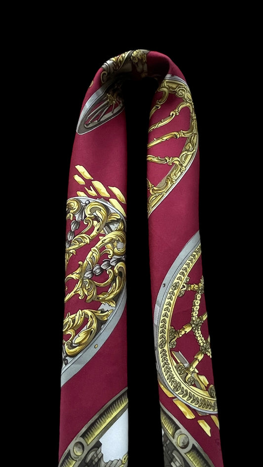 ‘LES ROUES CANON’ HERMES Silk Scarf designed by Caty Latham.