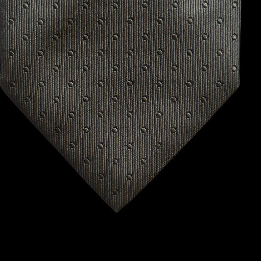 E. MARINELLA per VALEXTRA Vintage Dark Brown Silk Tie (9.7 cm by 151 cm) Longer Length.
