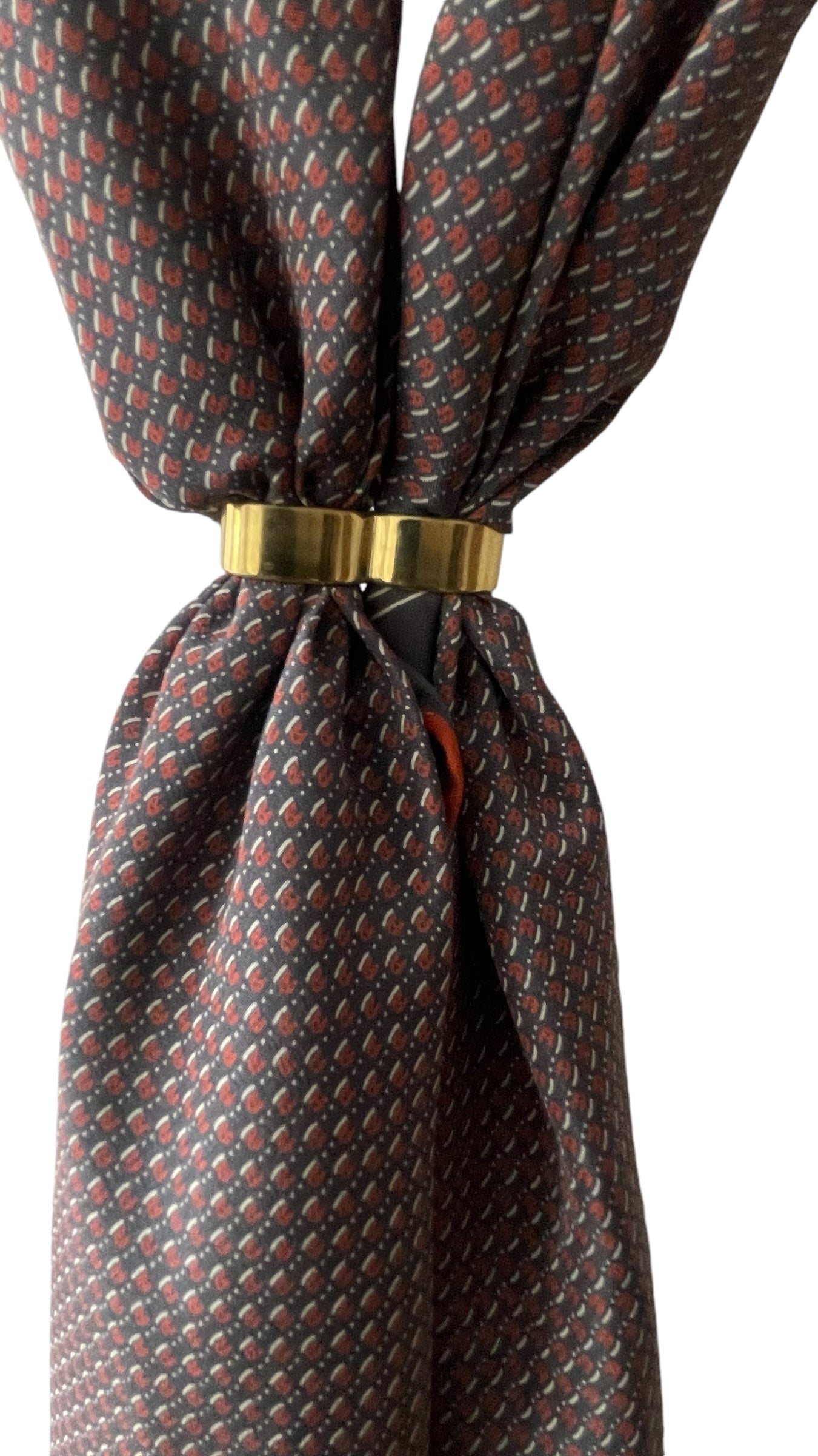 ETIENNE AIGNER Vintage Dark Grey Geometric/Logos Crepe Silk Scarf (87 cm by 87 cm) Hand rolled edges.