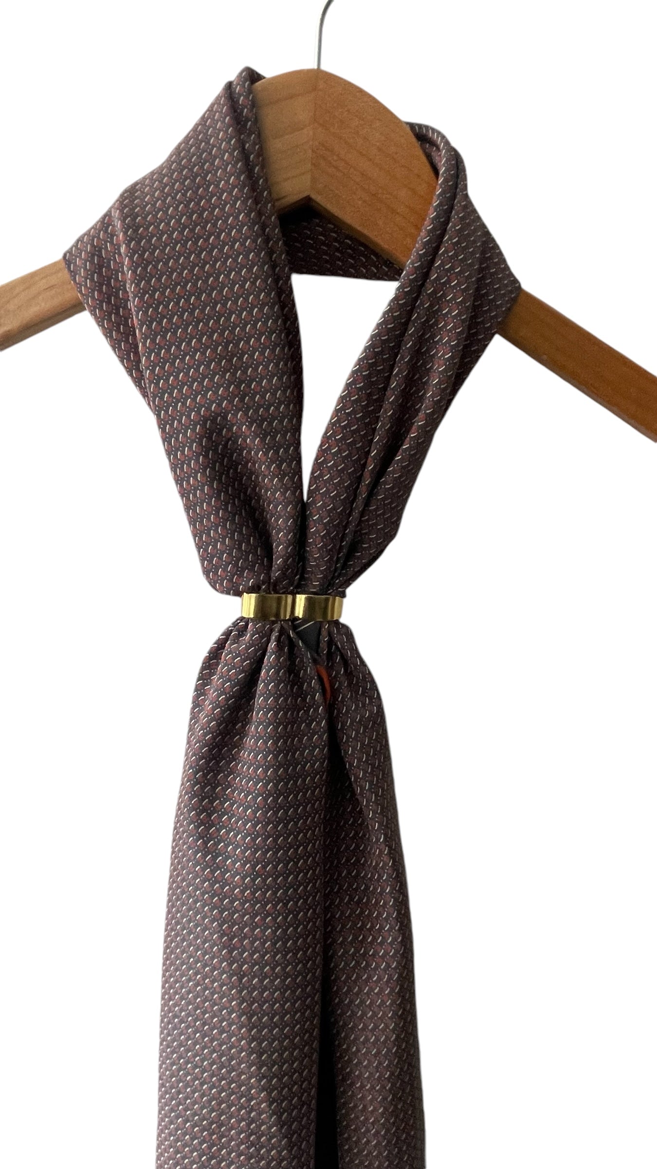 ETIENNE AIGNER Vintage Dark Grey Geometric/Logos Crepe Silk Scarf (87 cm by 87 cm) Hand rolled edges.