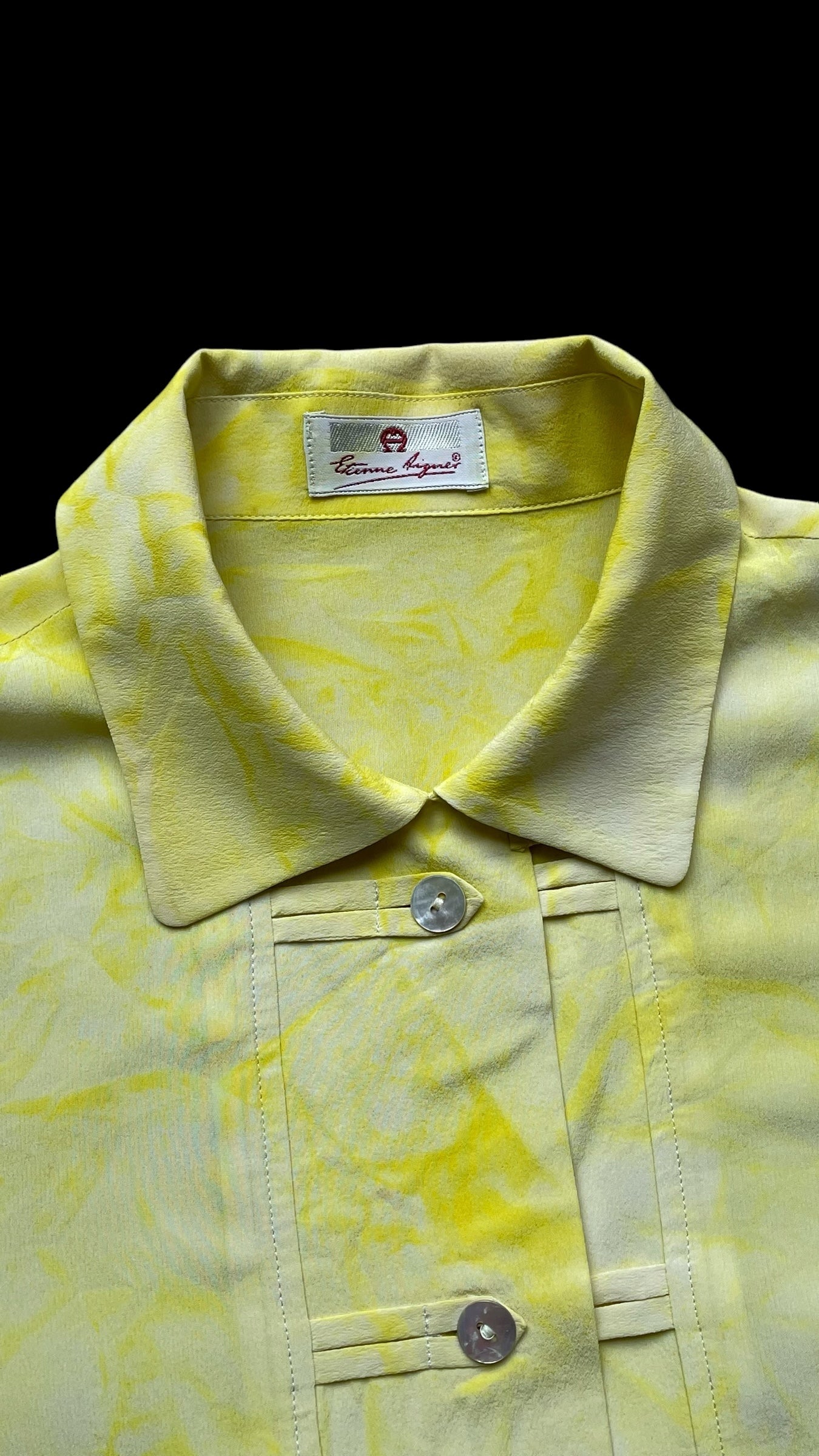 ETIENNE AIGNER Vintage Silk Dye Top. Size