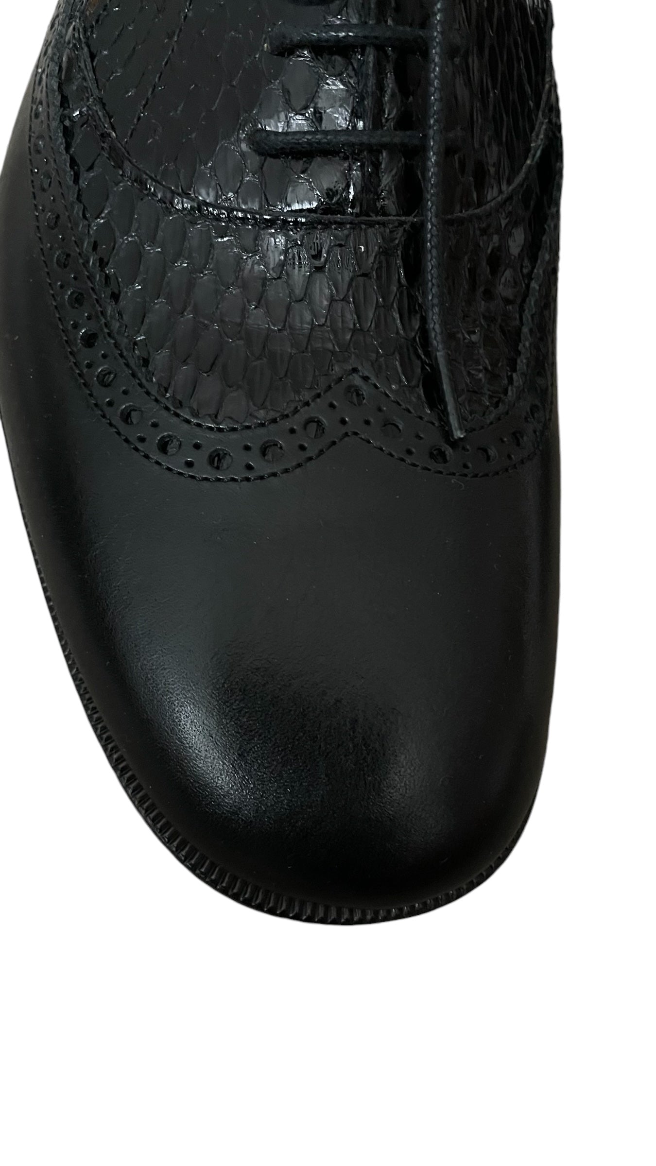 MAISON MARGIELA Women’s Black Leather Lace-Up Open Shoes (Euro Size 41) U.K. 8