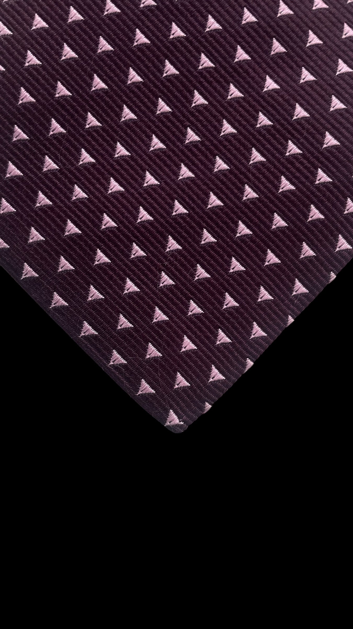 KITON Vintage Dark Purple Geometric Dots Silk Tie (9.2 cm by 153 cm) Longer Length.
