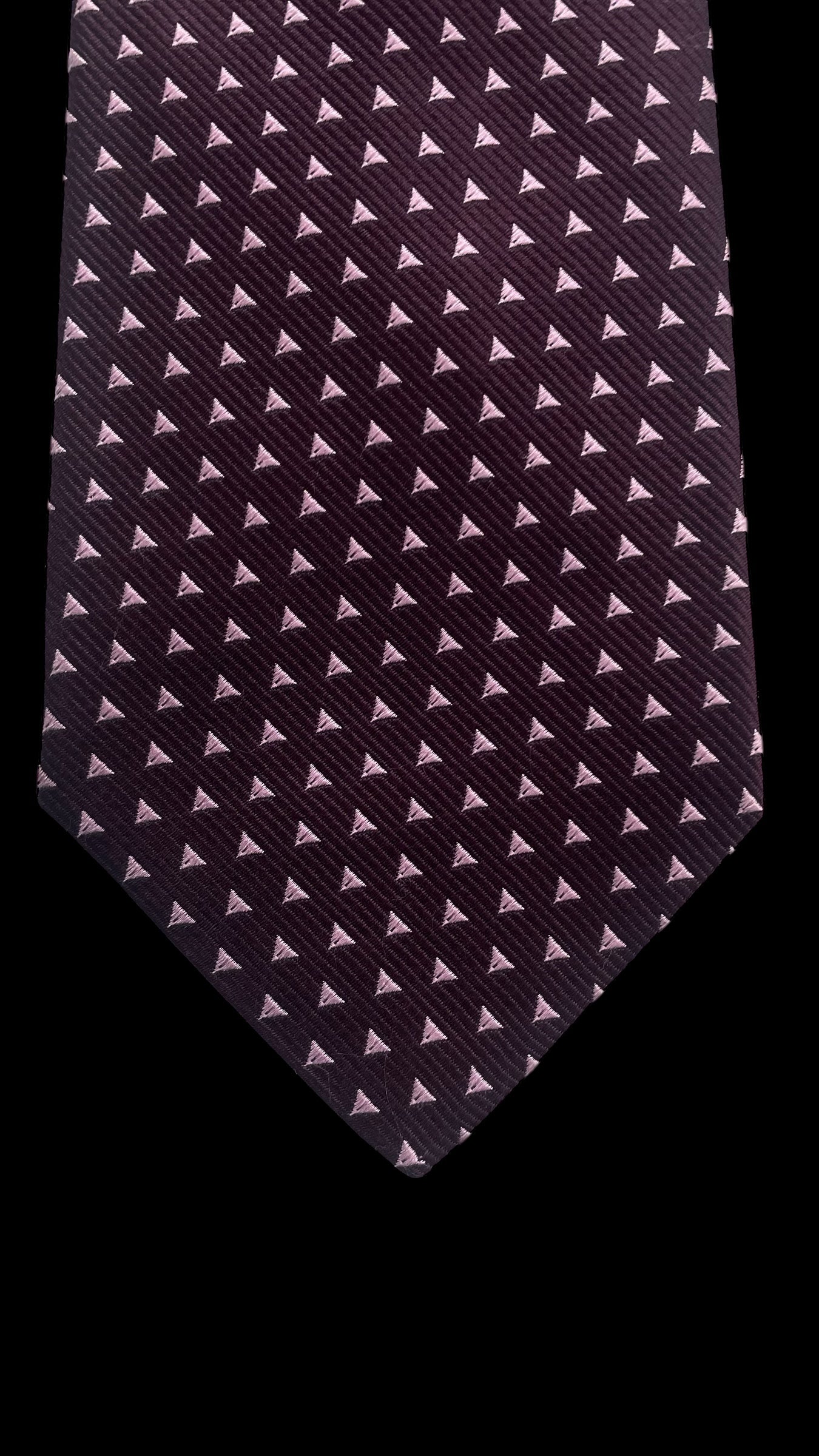 KITON Vintage Dark Purple Geometric Dots Silk Tie (9.2 cm by 153 cm) Longer Length.