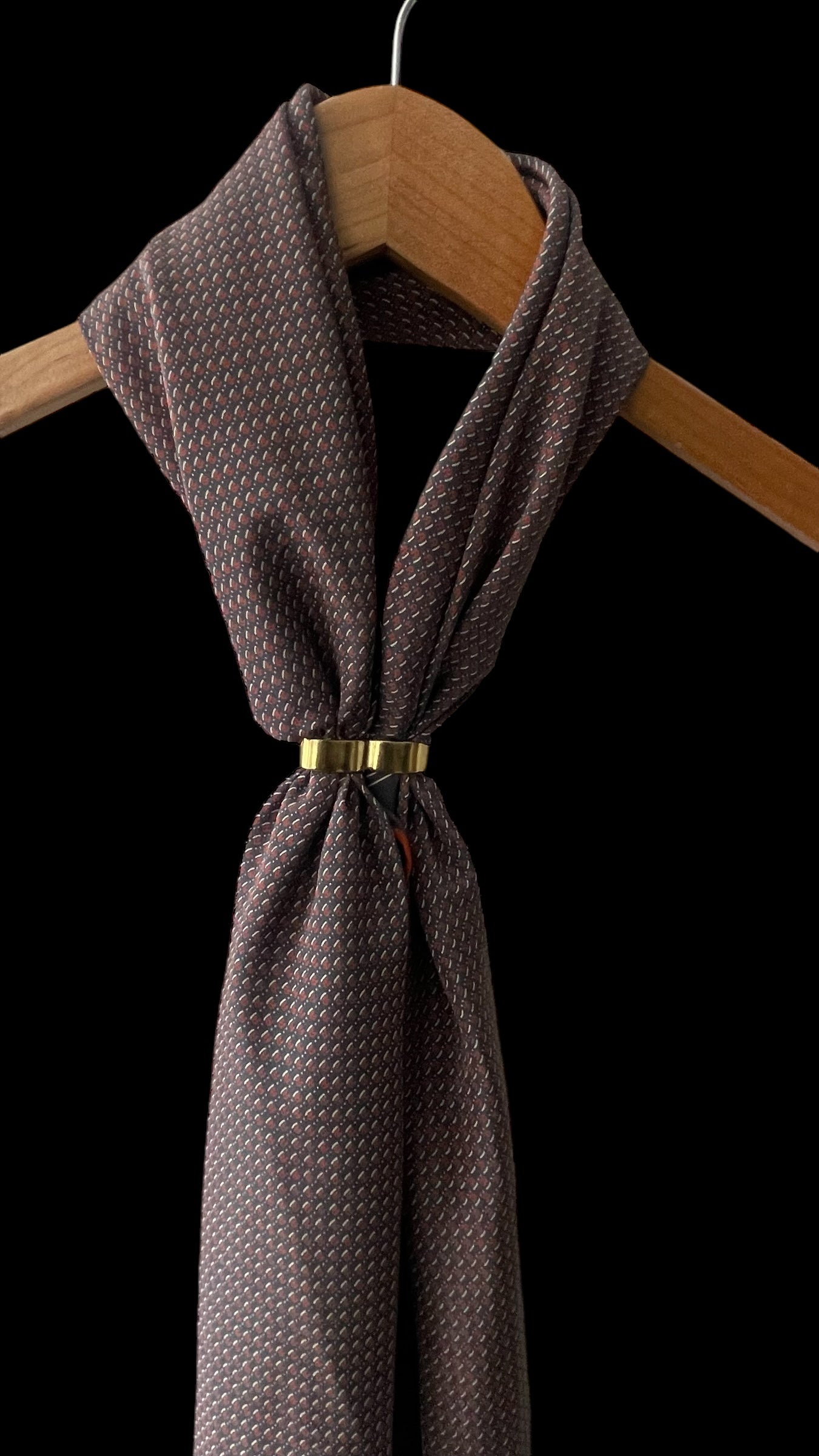 ETIENNE AIGNER Vintage Dark Grey Geometric/Logos Crepe Silk Scarf (87 cm by 87 cm) Hand rolled edges.