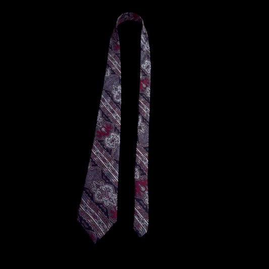 CHRISTIAN DIOR Vintage Black Paisley Silk Tie (9.2 cm by 146.4 cm)