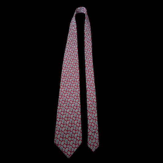 BREUER Vintage Red Paisley Silk Tie (9.7 cm by 146 cm)