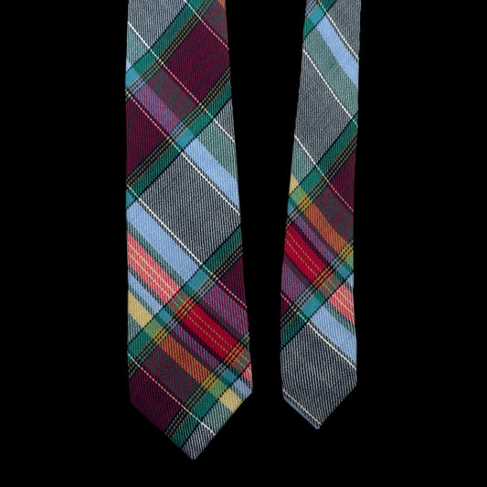 KENZO Vintage Green Tartan Wool Tie (7 cm by 143.5 cm)