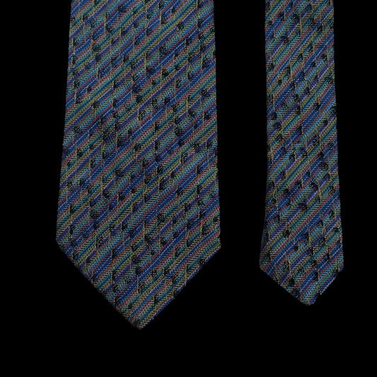 MISSONI Vintage Lime Green Geometric Silk Tie (9.3 cm by 144 cm)