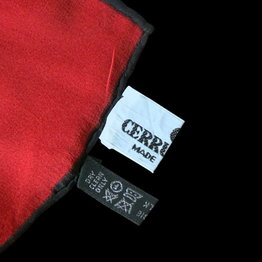 CERRUTI 1881 Vintage Electric Blue Novelty Crepe Silk Scarf. Hand rolled hem (80 cm by 85 cm)