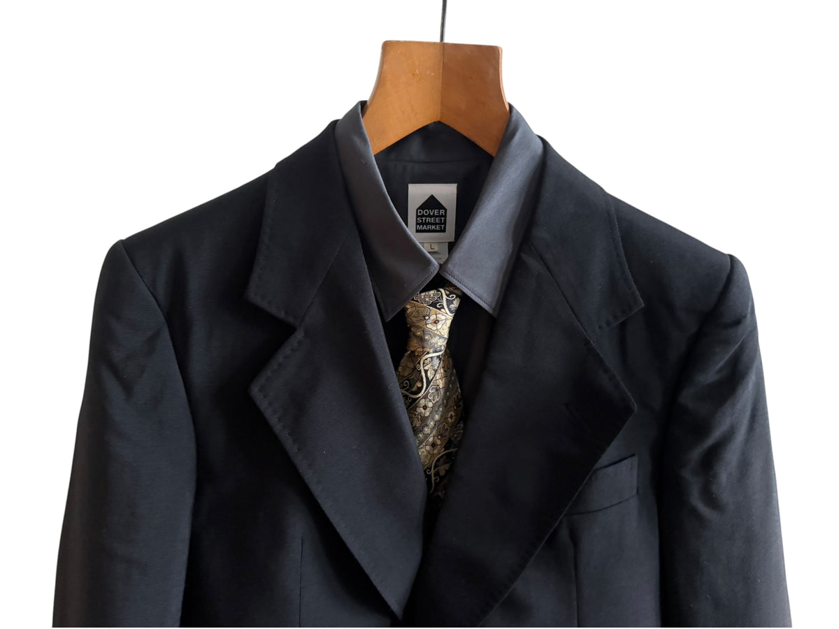 AVANT PREMIERE vintage metallic golden floral silk tie.