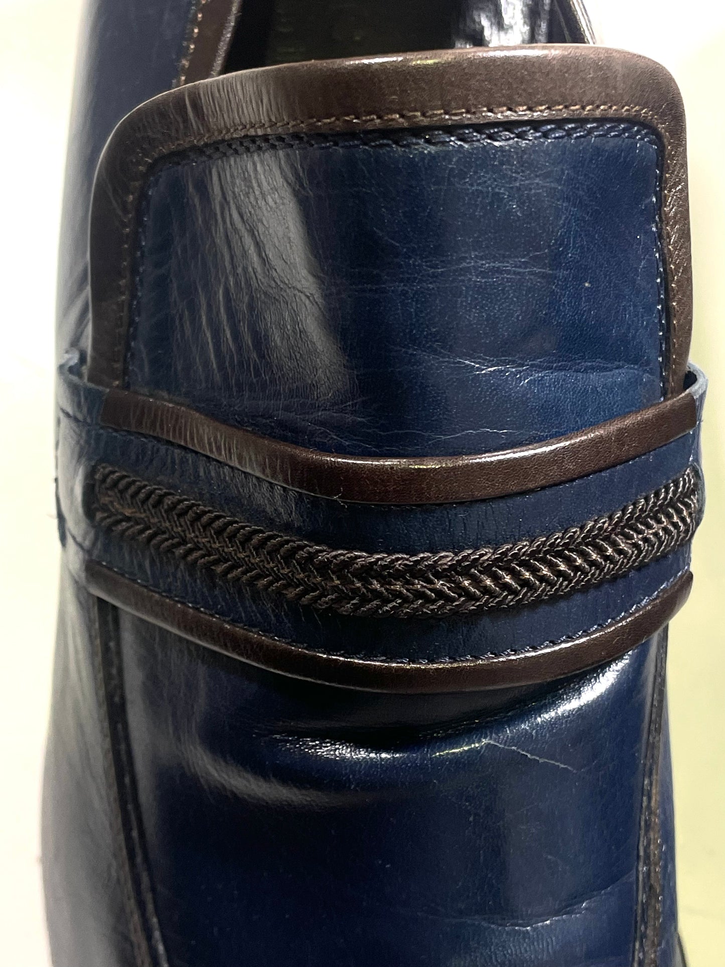 GUCCI Men’s Navy Blue Leather Shoes (Size 43.5 E)