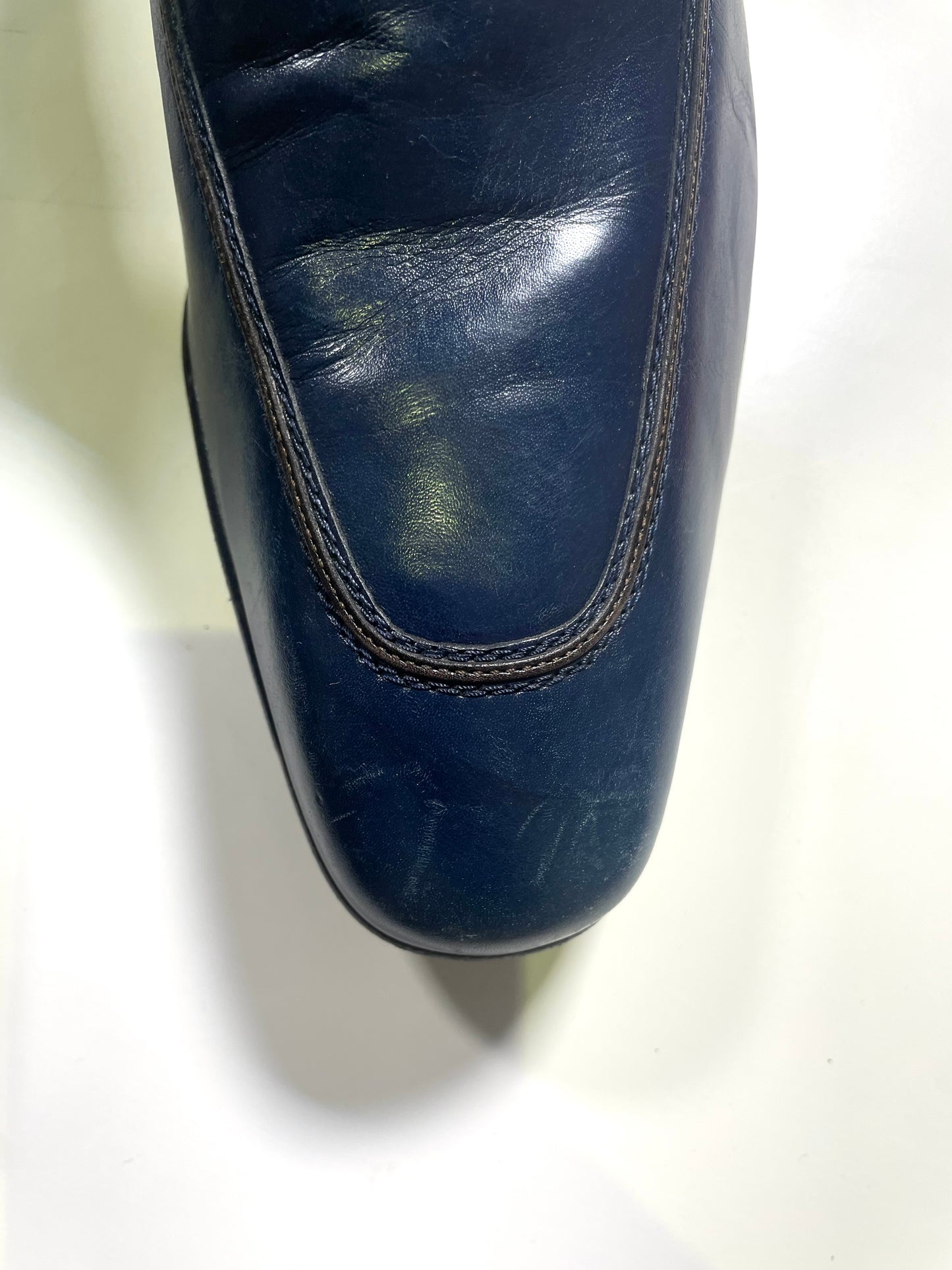 GUCCI Men’s Navy Blue Leather Shoes (Size 43.5 E)