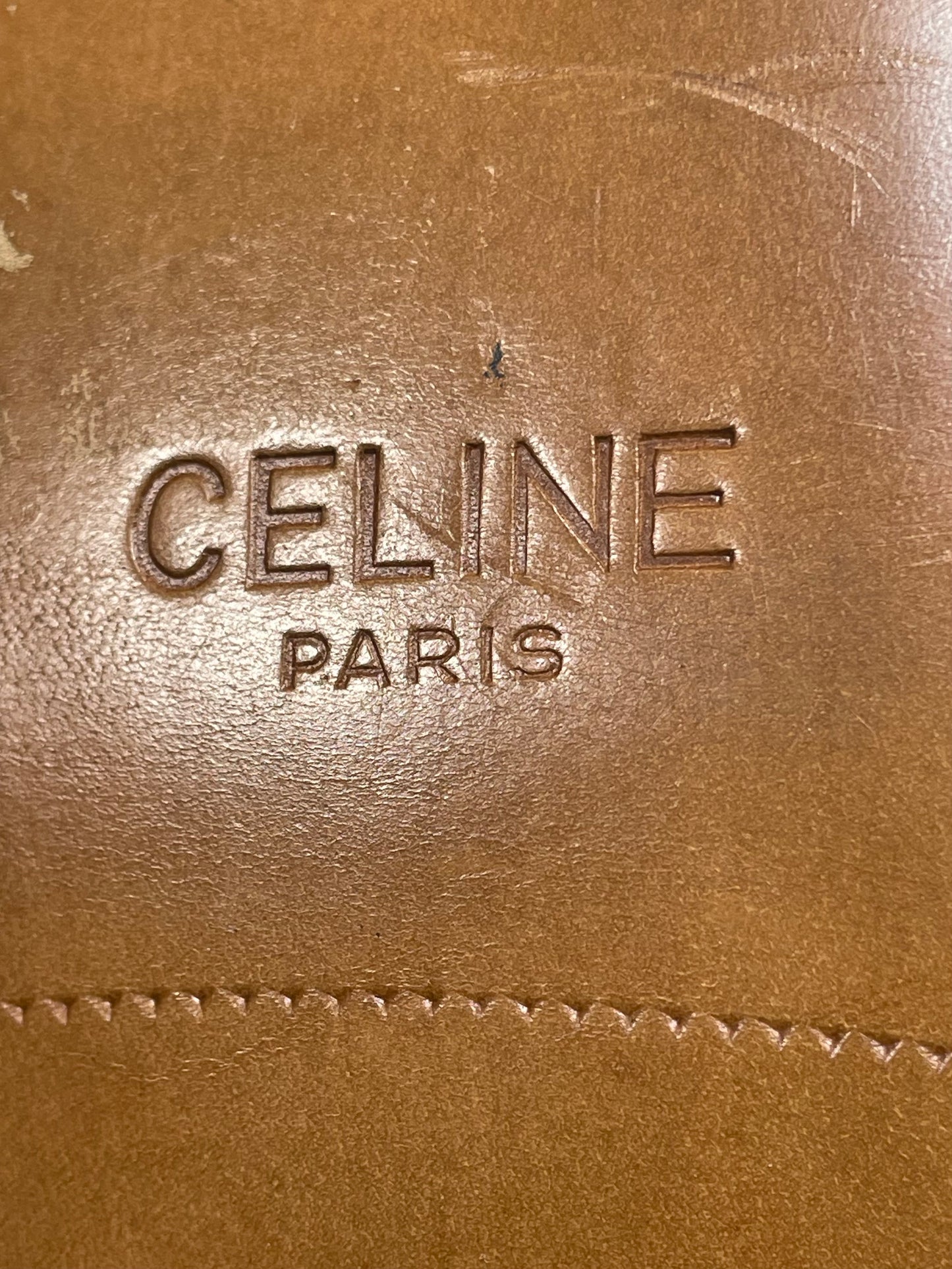 CELINE Vintage Men’s Dark Brown Leather Shoes (Size 42) Fits 41.5