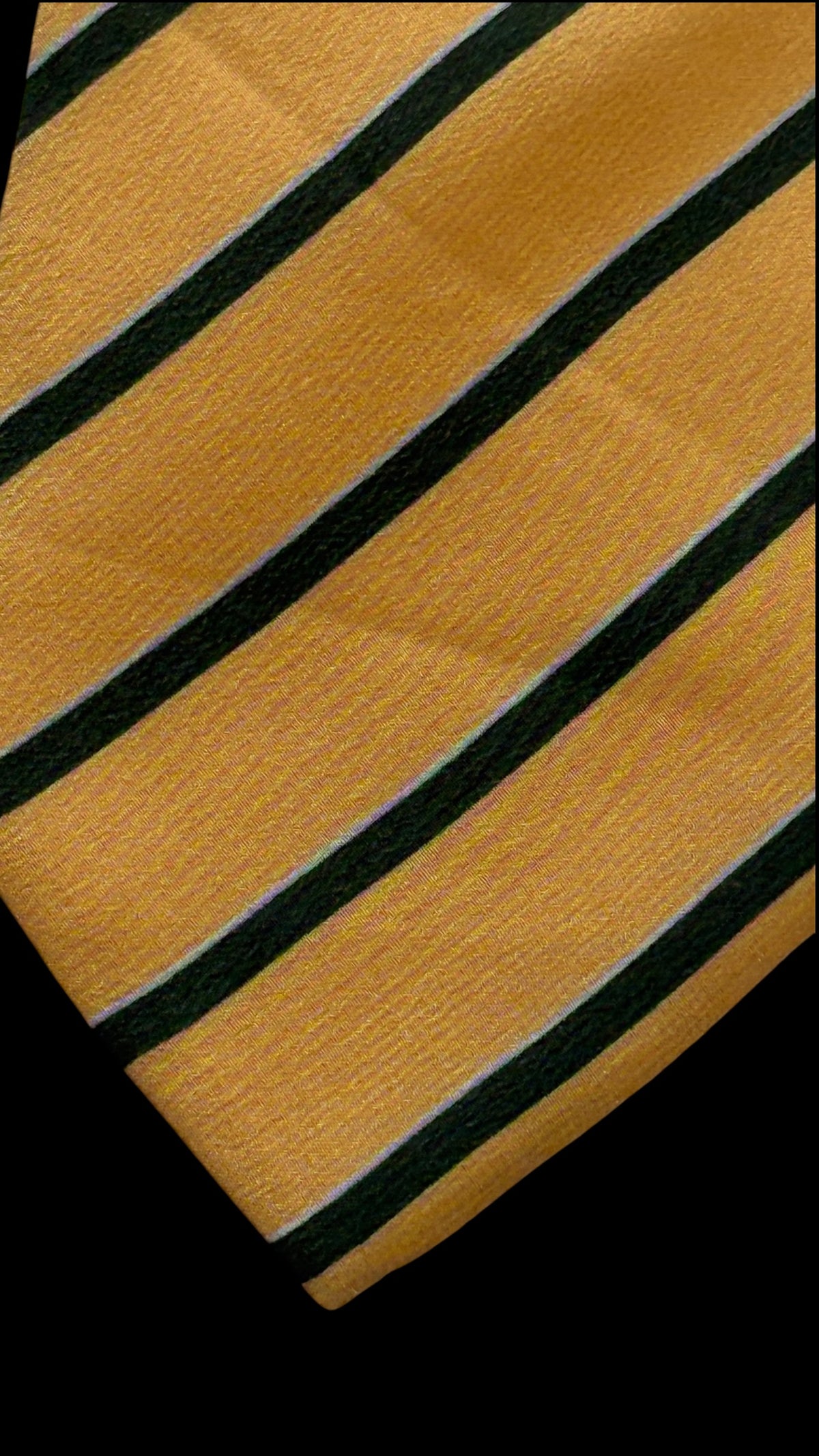 A PICCI vintage butter colour stripes crepe silk tie.