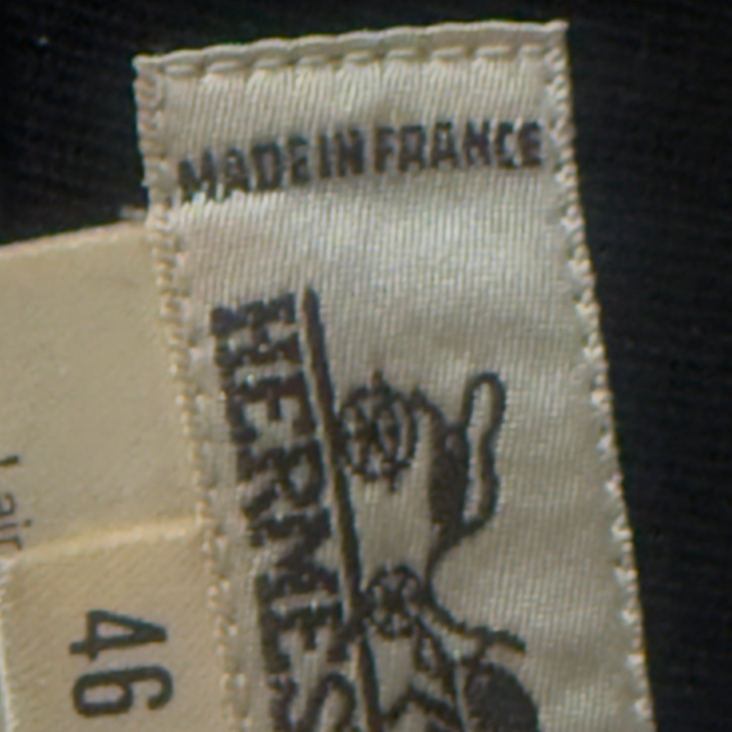 HERMES Vintage Black Wool Skirt. Size 46 (Large).