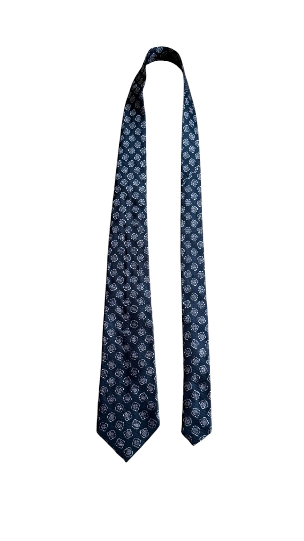 CHANEL Vintage Printed Silk Tie.