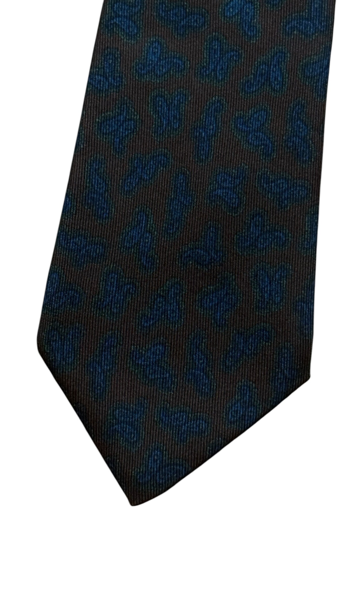 LONDON HOUSE Vintage Printed Paisley Wool Tie. Rucinacci