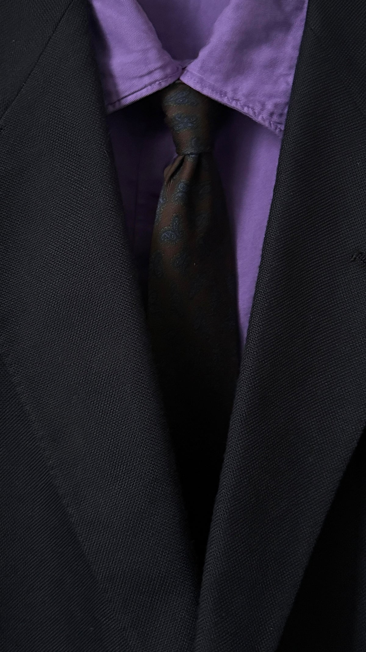 LONDON HOUSE Vintage Printed Paisley Wool Tie. Rucinacci