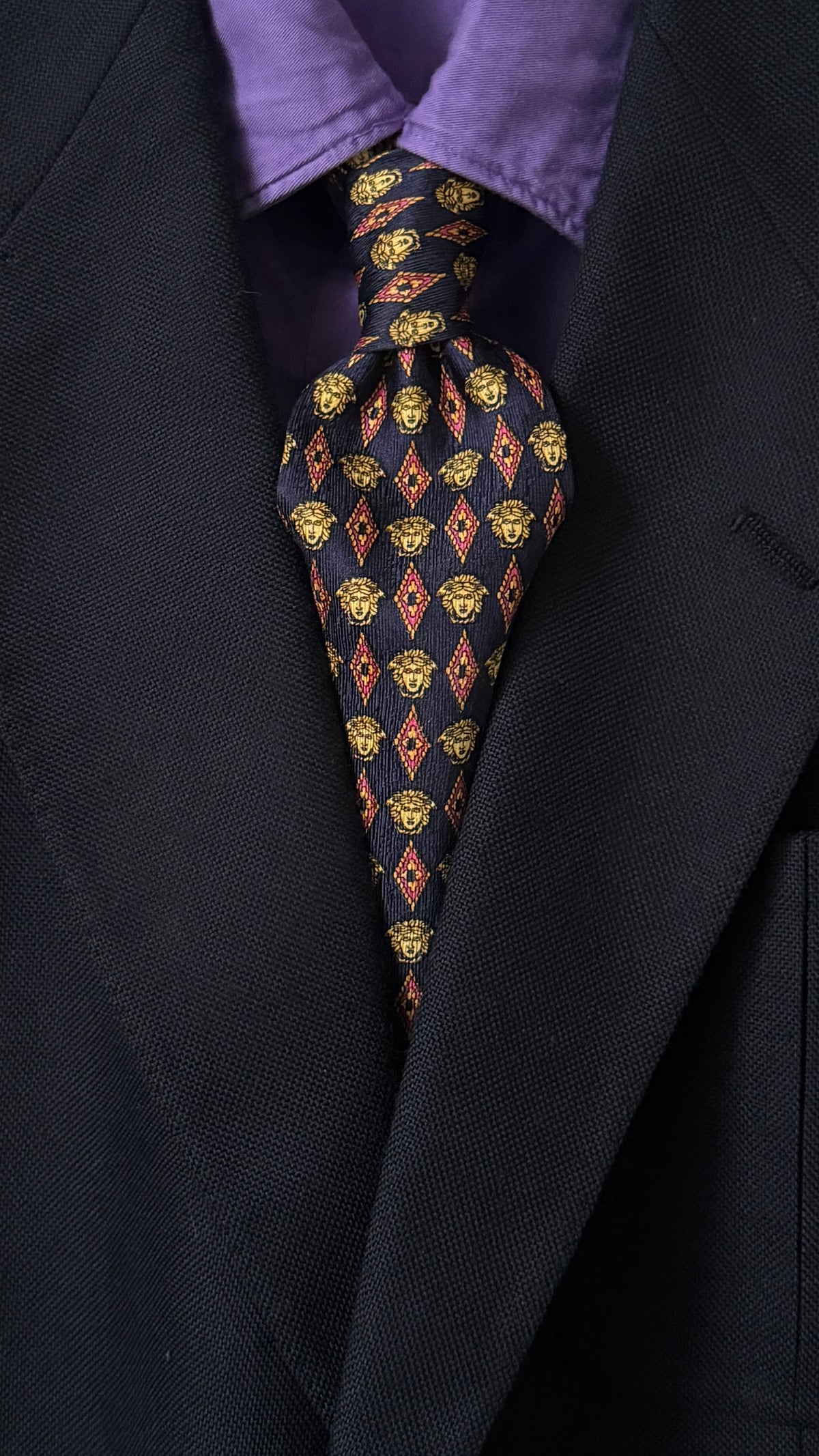 GIANNI VERSACE Vintage Printed Silk Tie.