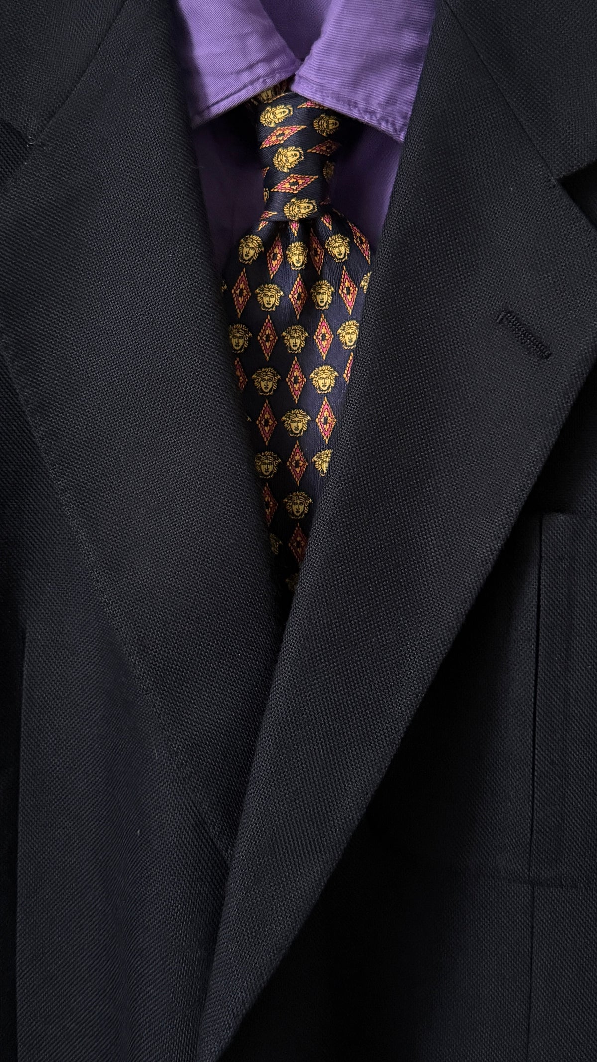 GIANNI VERSACE Vintage Printed Silk Tie.