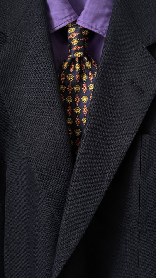 GIANNI VERSACE Vintage Printed Silk Tie.