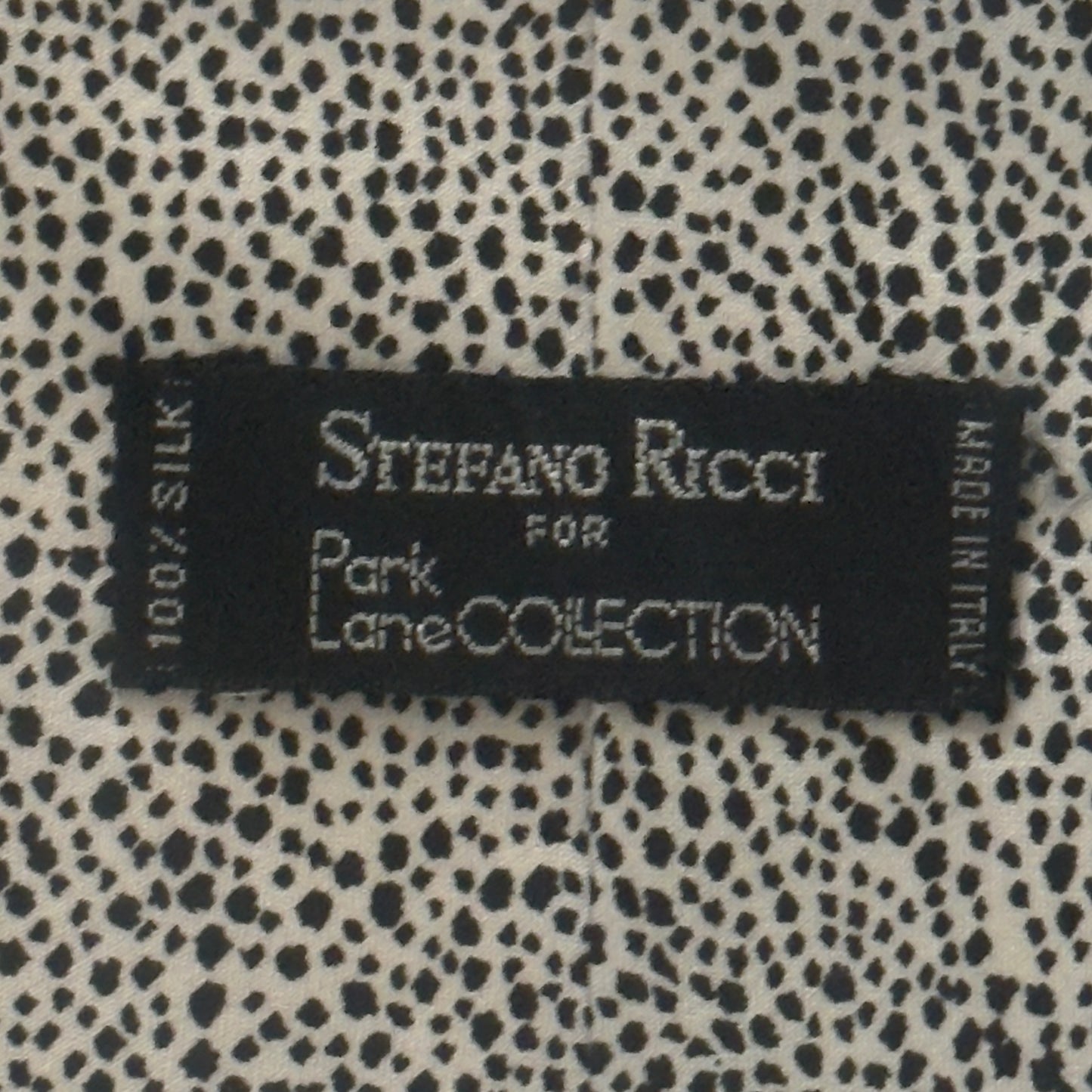 STEFANO RICCI for Park Lane Collection Vintage Silver Dots Silk Tie (8.6 cm by 147.3 cm)  Medium Front