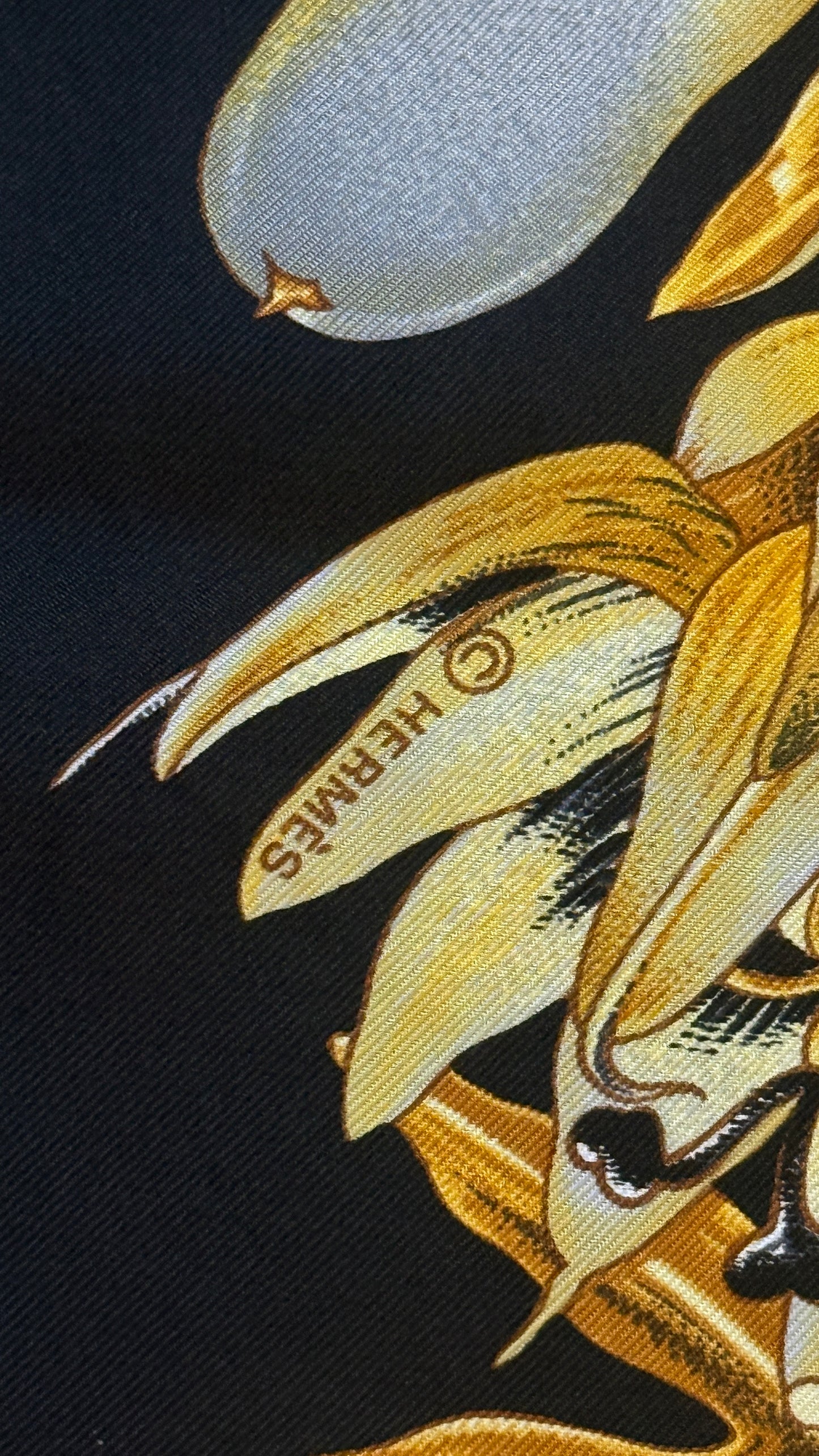 HERMES vintage silk scarf. Passiflores by V. Dawlat