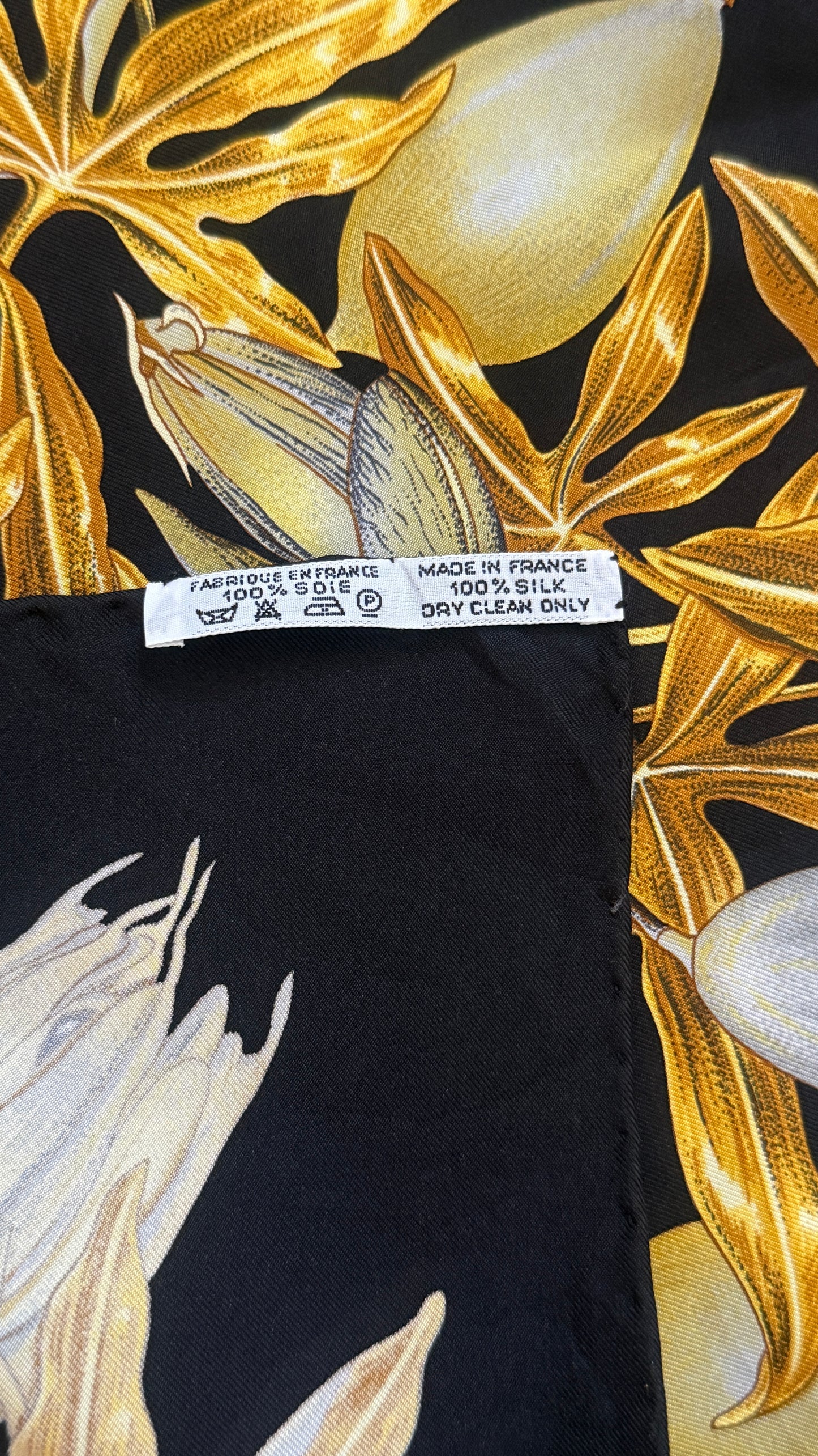 HERMES vintage silk scarf. Passiflores by V. Dawlat