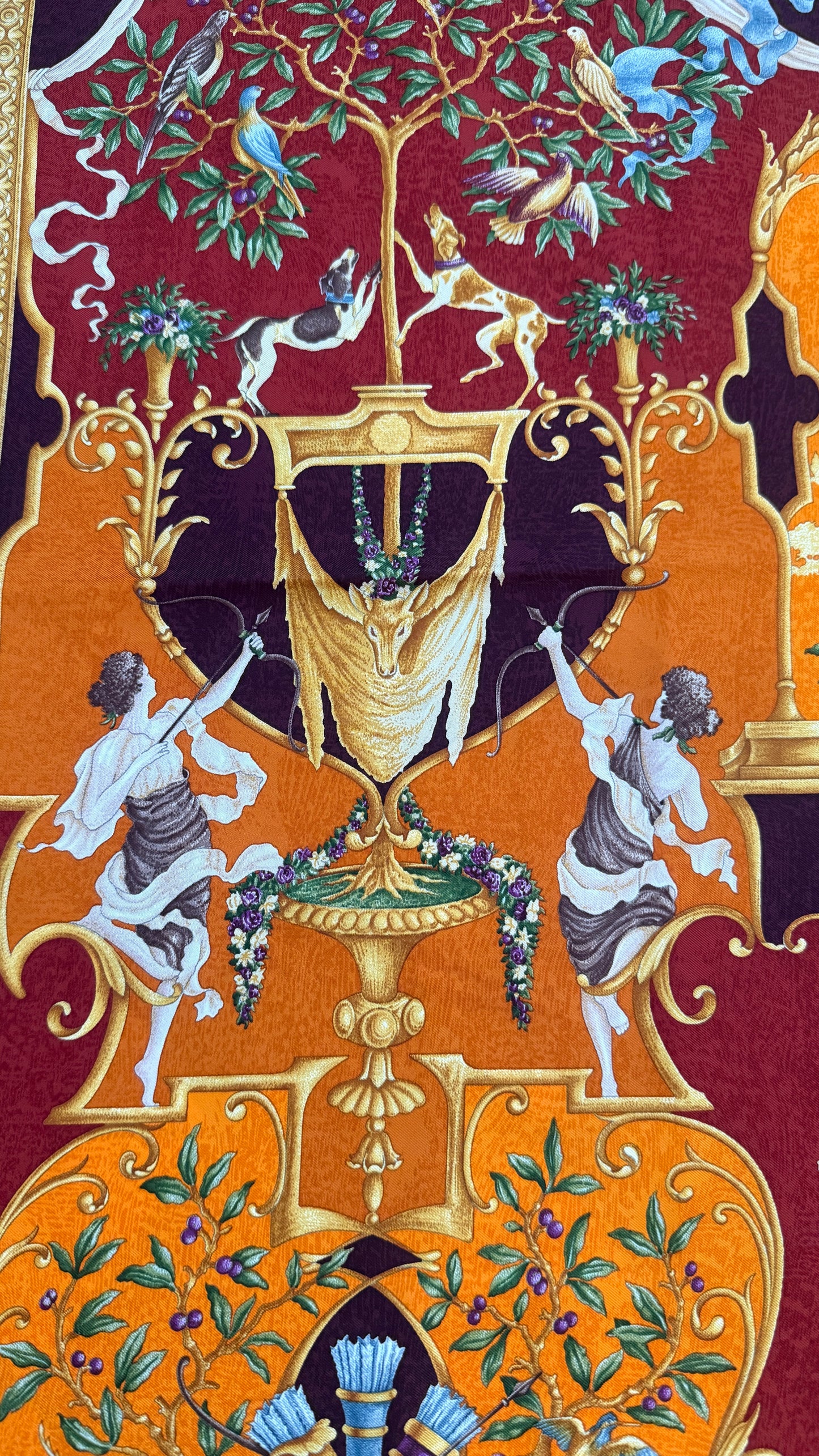 GUCCI Diana vintage silk scarf.