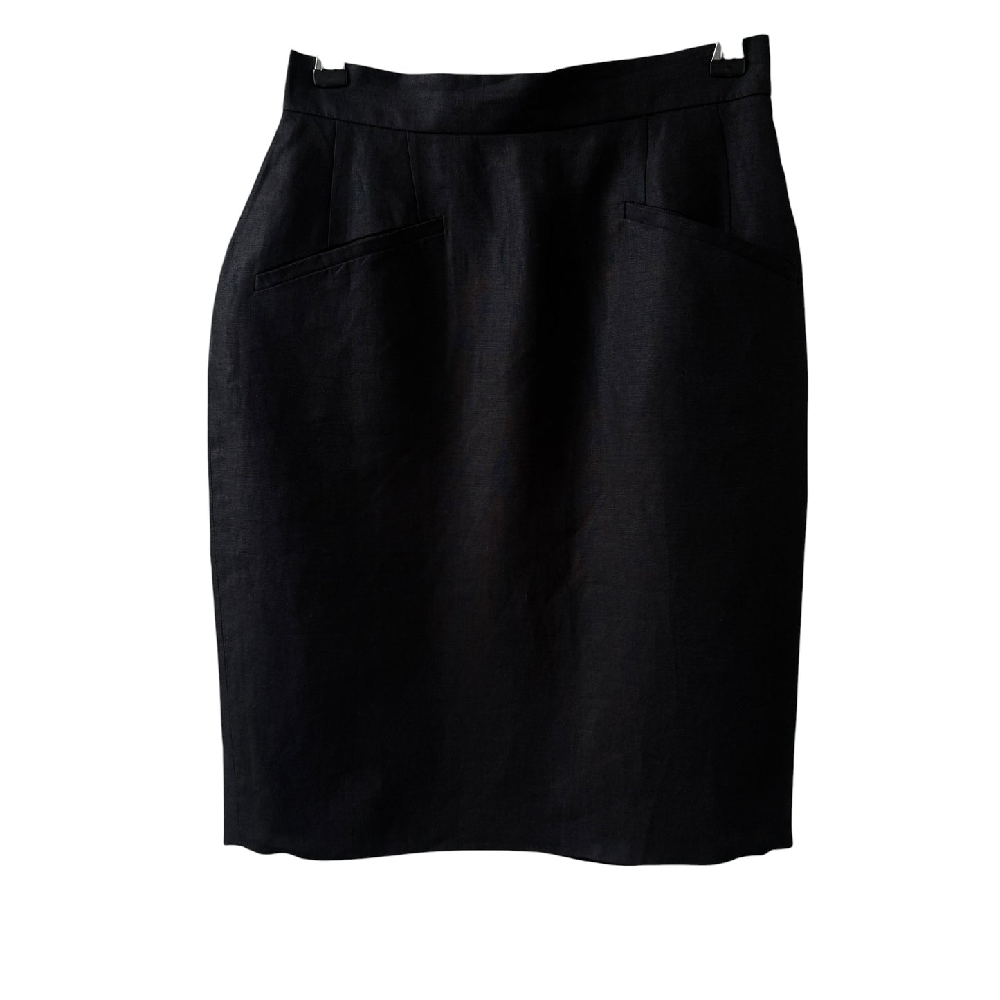 KENZO Vintage Black Linen Skirt.