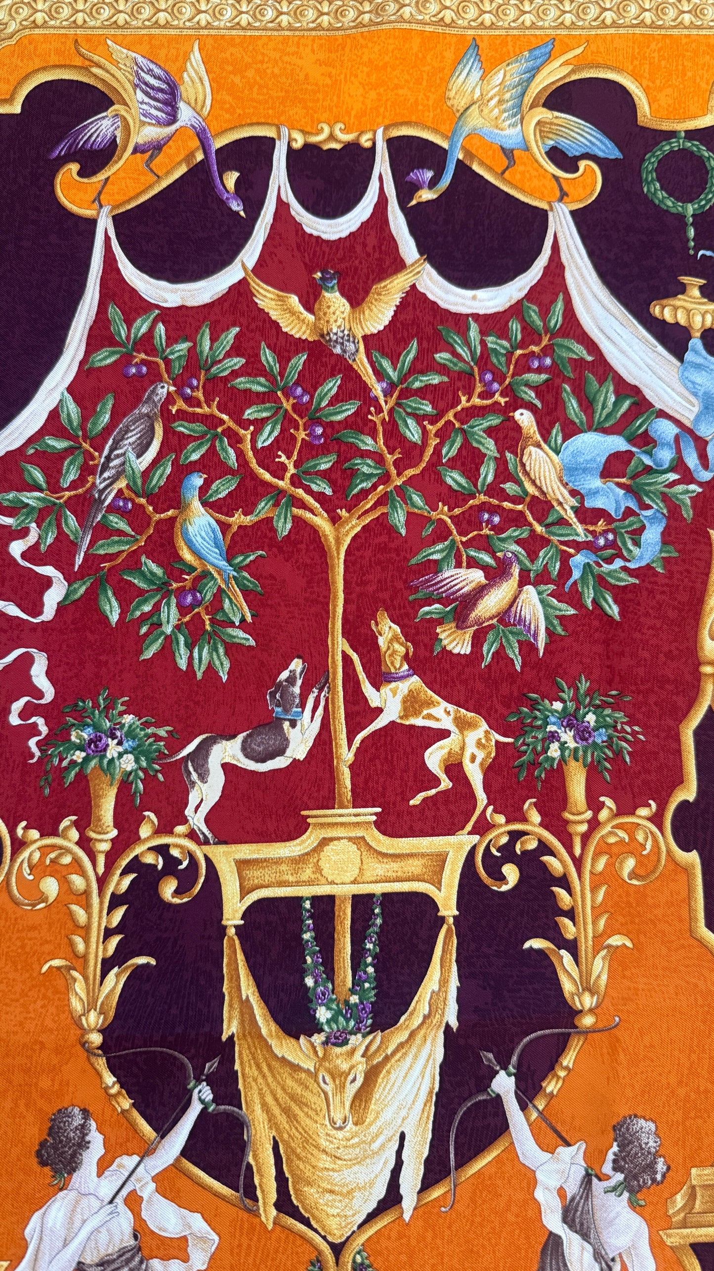 GUCCI Diana vintage silk scarf.
