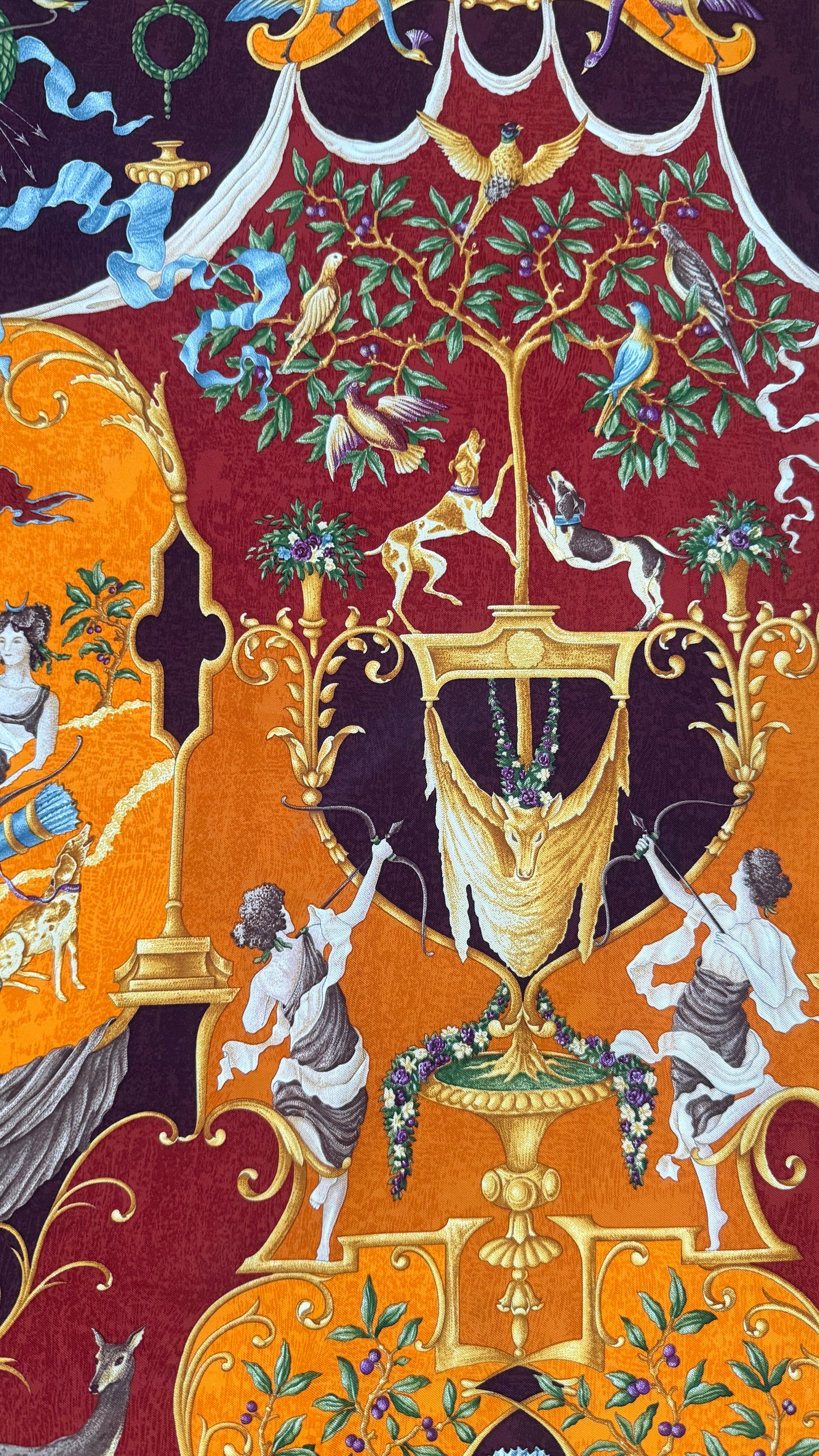GUCCI Diana vintage silk scarf.