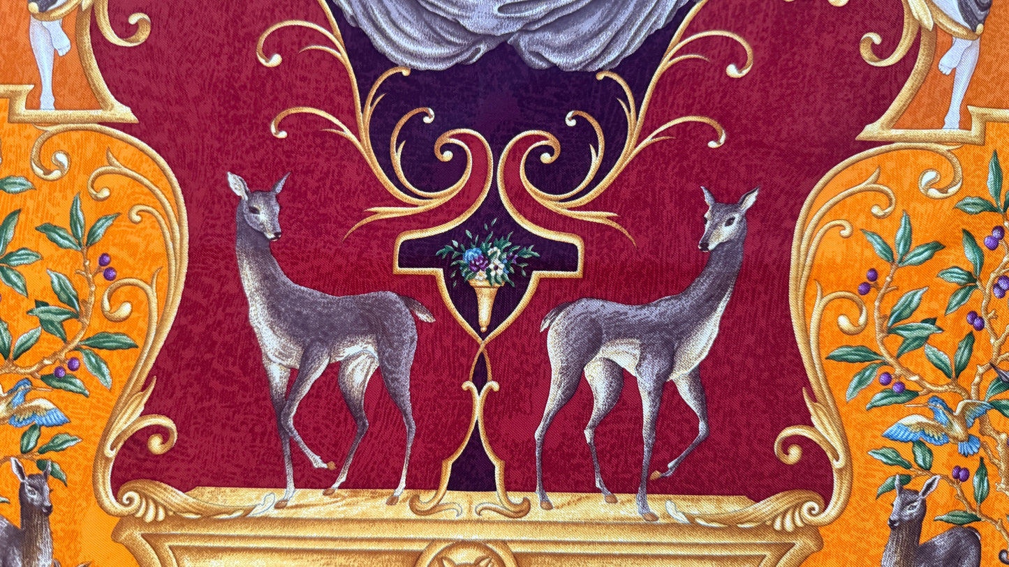 GUCCI Diana vintage silk scarf.