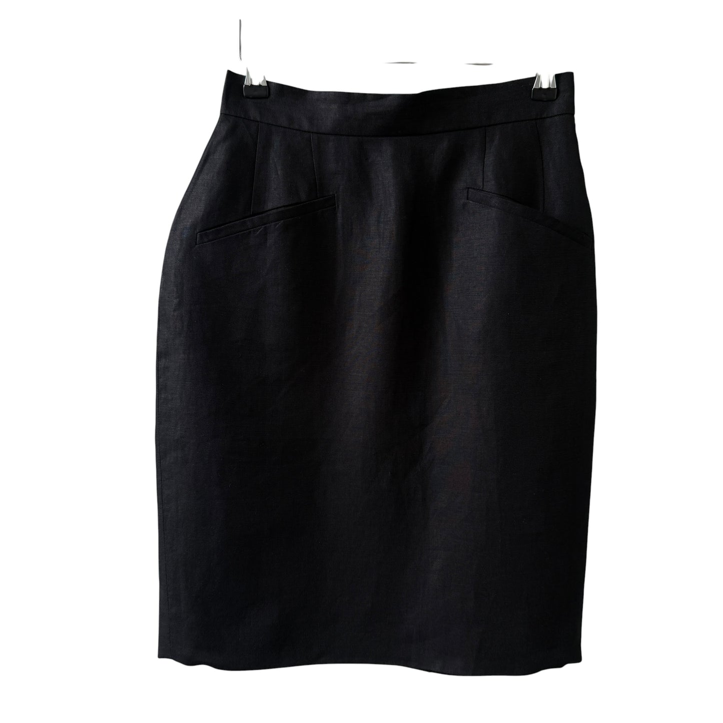 KENZO Vintage Black Linen Skirt.