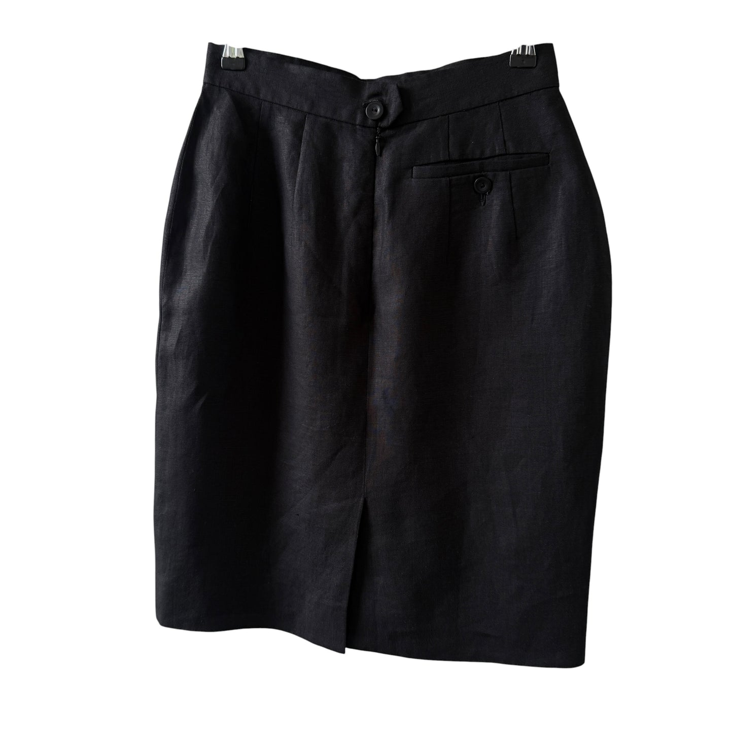 KENZO Vintage Black Linen Skirt.